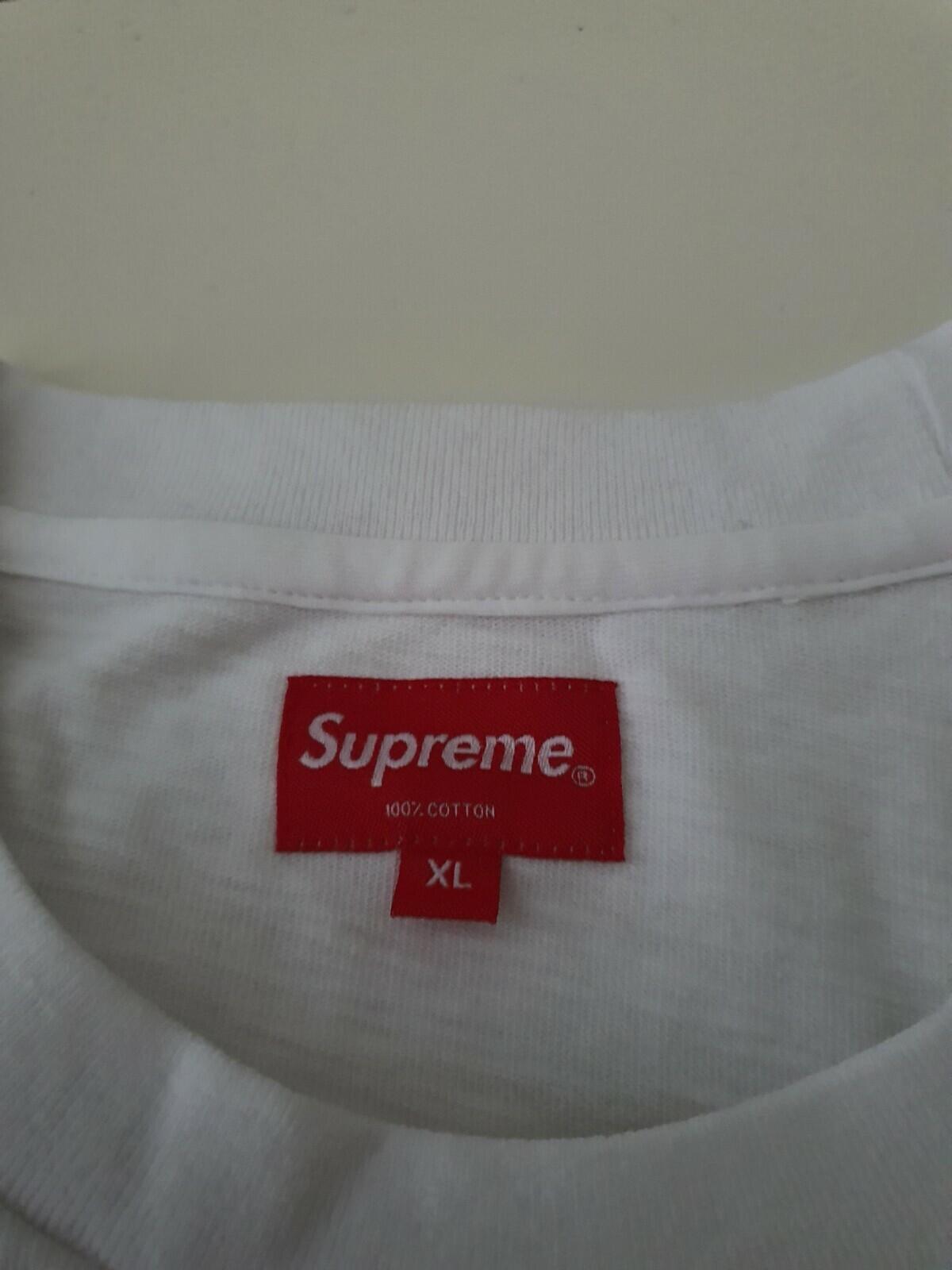 SS18 Supreme Stacked L/S Top white Größe XL Langarm
