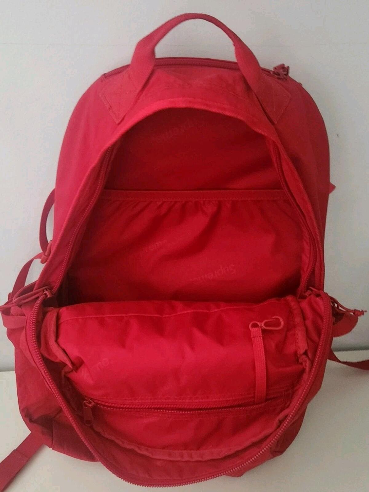 FW20 Supreme Backpack Dark Red Bag Water Resistant Nylon Rucksack