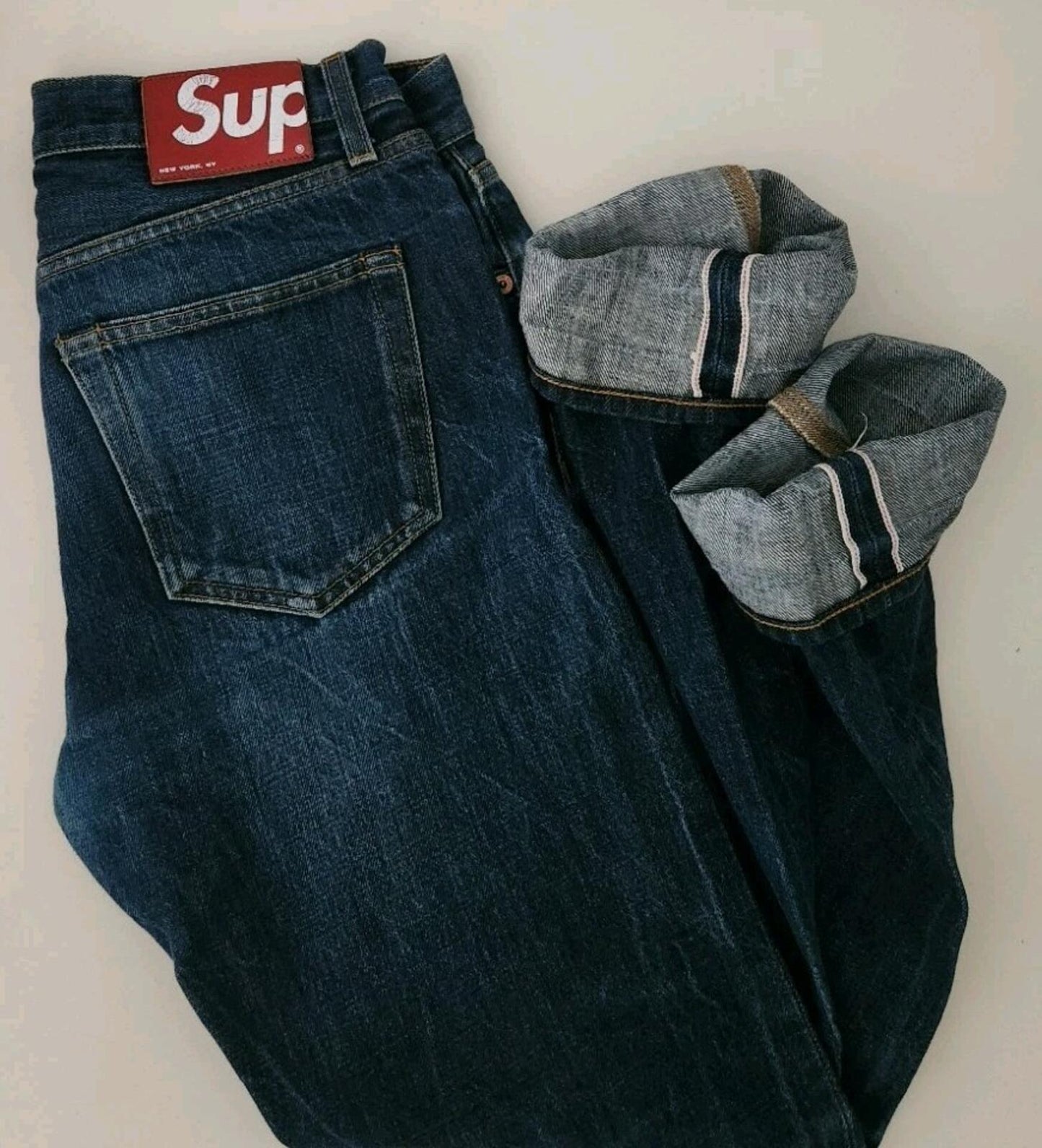 Supreme denim jeans size 30 W30 L30 slim blue Made In U.S.A Trousers