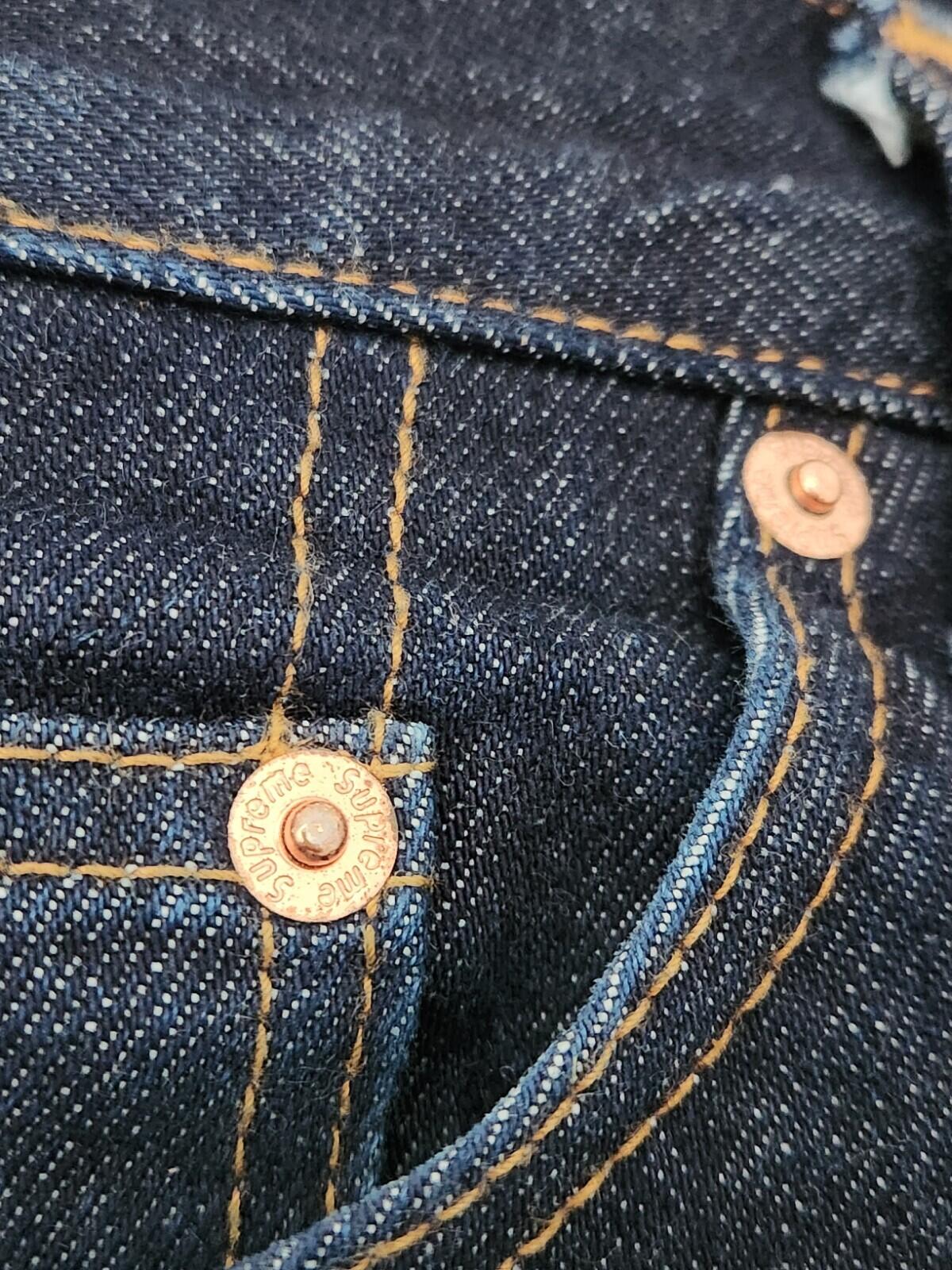 Supreme Indigo Slim Jeans size 32 Jean Made In Japan Trousers W32 L32