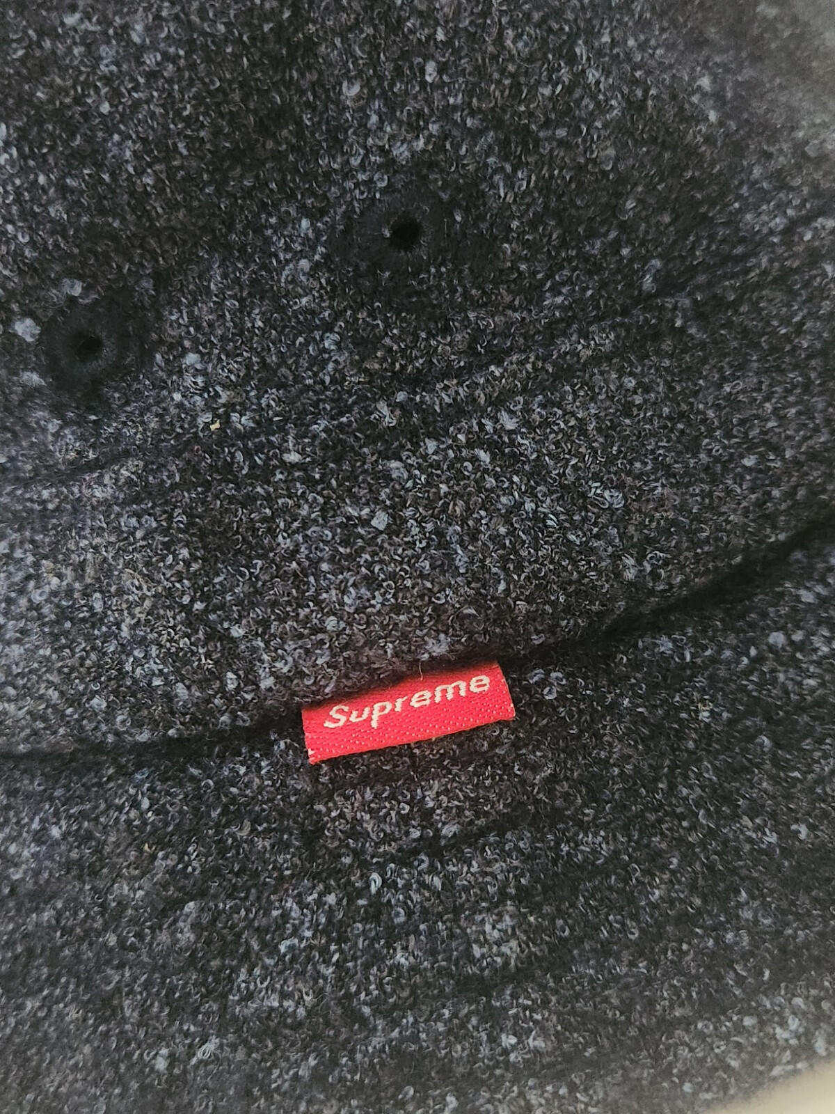 SS14 Supreme Loro Piana French Terry crusher Navy bucket hat Blue Vintage 2014