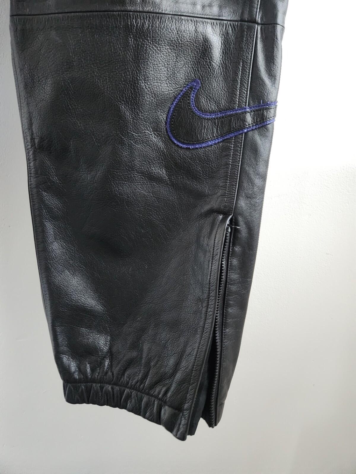 FW19 Supreme x Nike Leather Warm Up Pant RRP $498 Black S Small W30 L30 Trousers