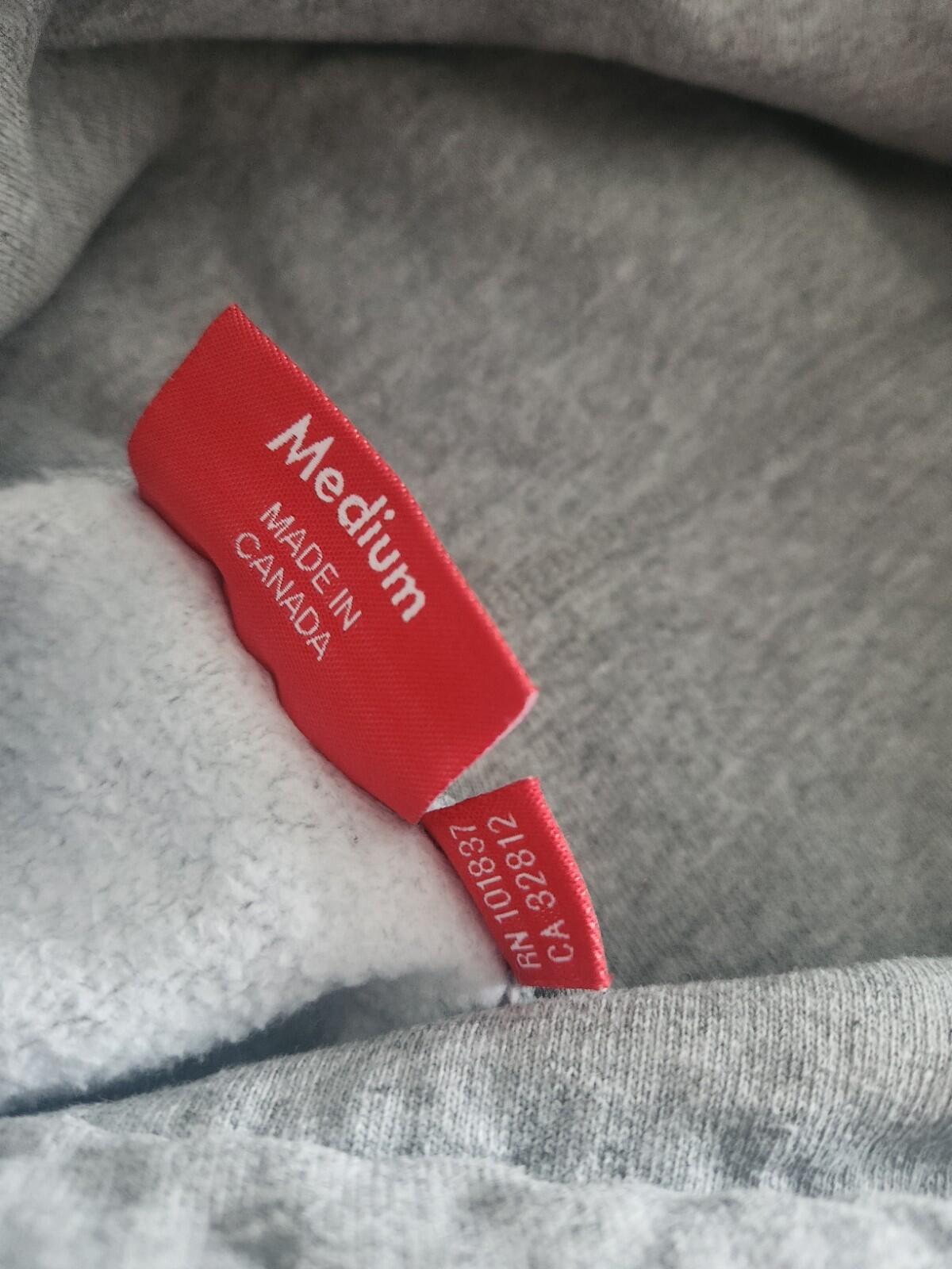 SS17 Supreme Digi hooded sweatshirt Size M medium heather grey hoodie pullover