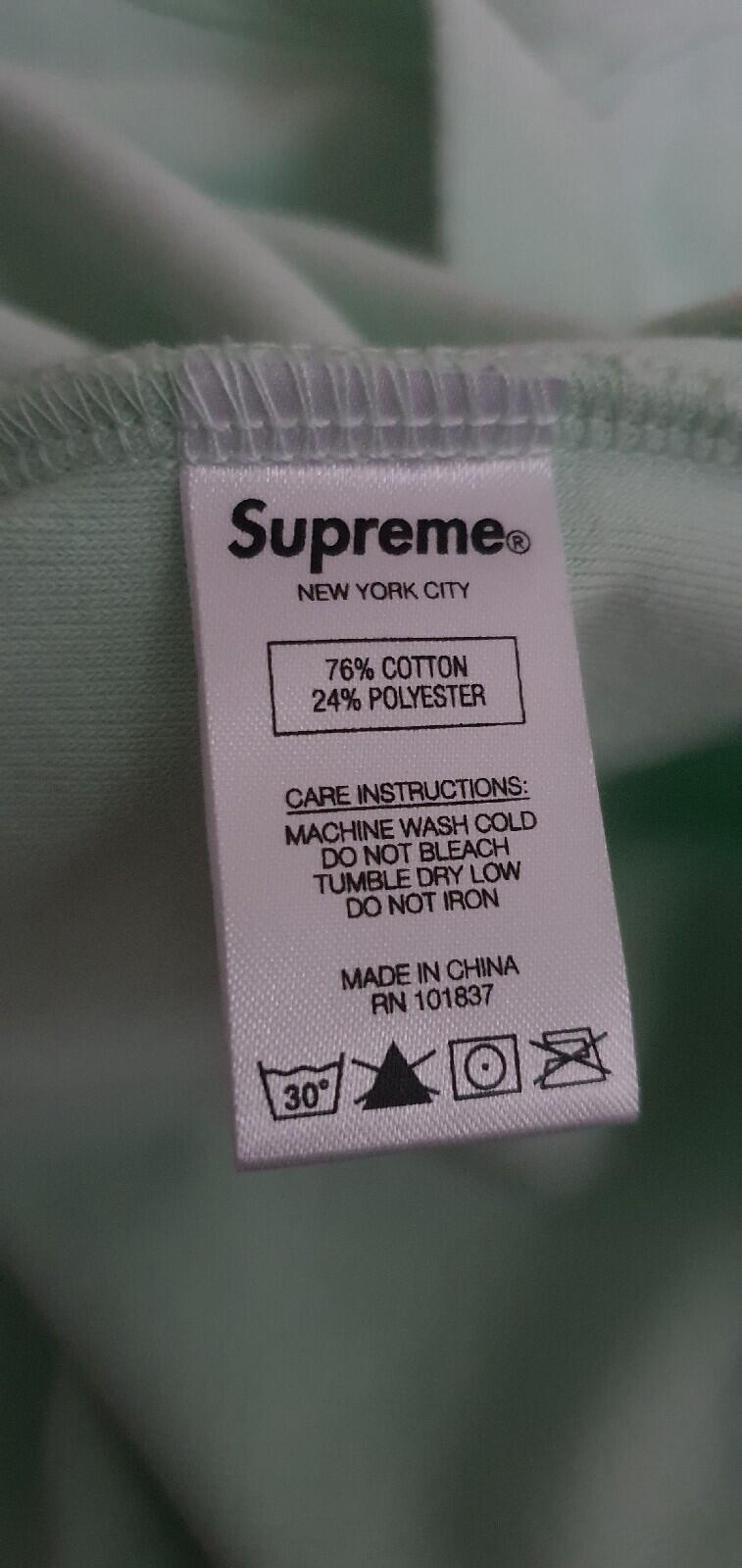 SS19 Supreme Terry Pocket Tee Mint Size M