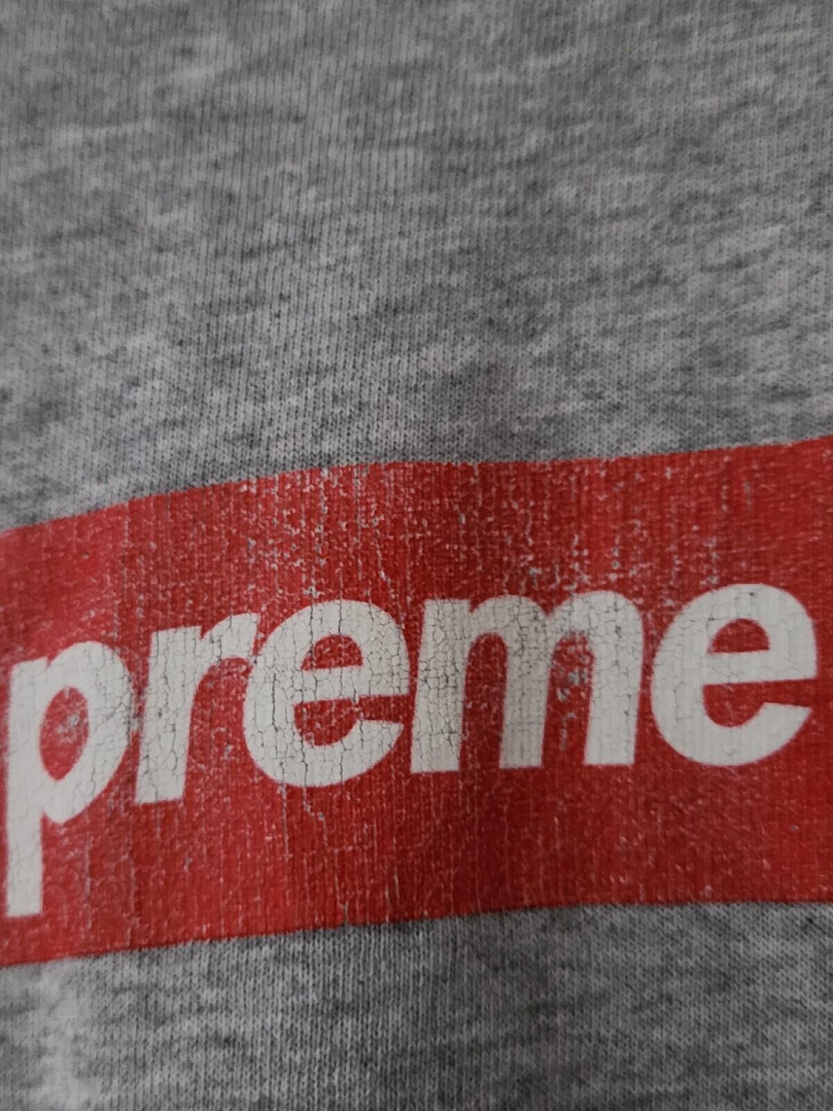 SS03 Supreme Box Logo Tee Red On Grey Size L