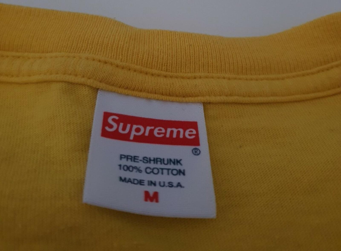 SS20 Supreme Motion tee Size M medium yellow T-shirt