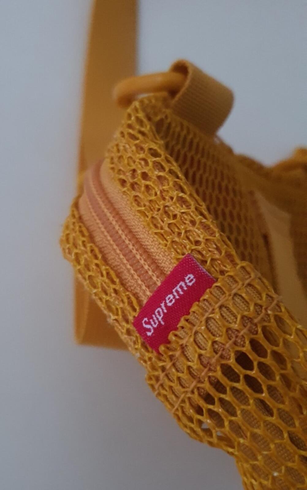 SS20 Supreme small shoulder side bag gold Cordura fabric mesh 3M reflective Logo