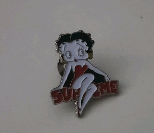 SS16 Supreme Betty Boop pin metal badge rare Cartoon Character