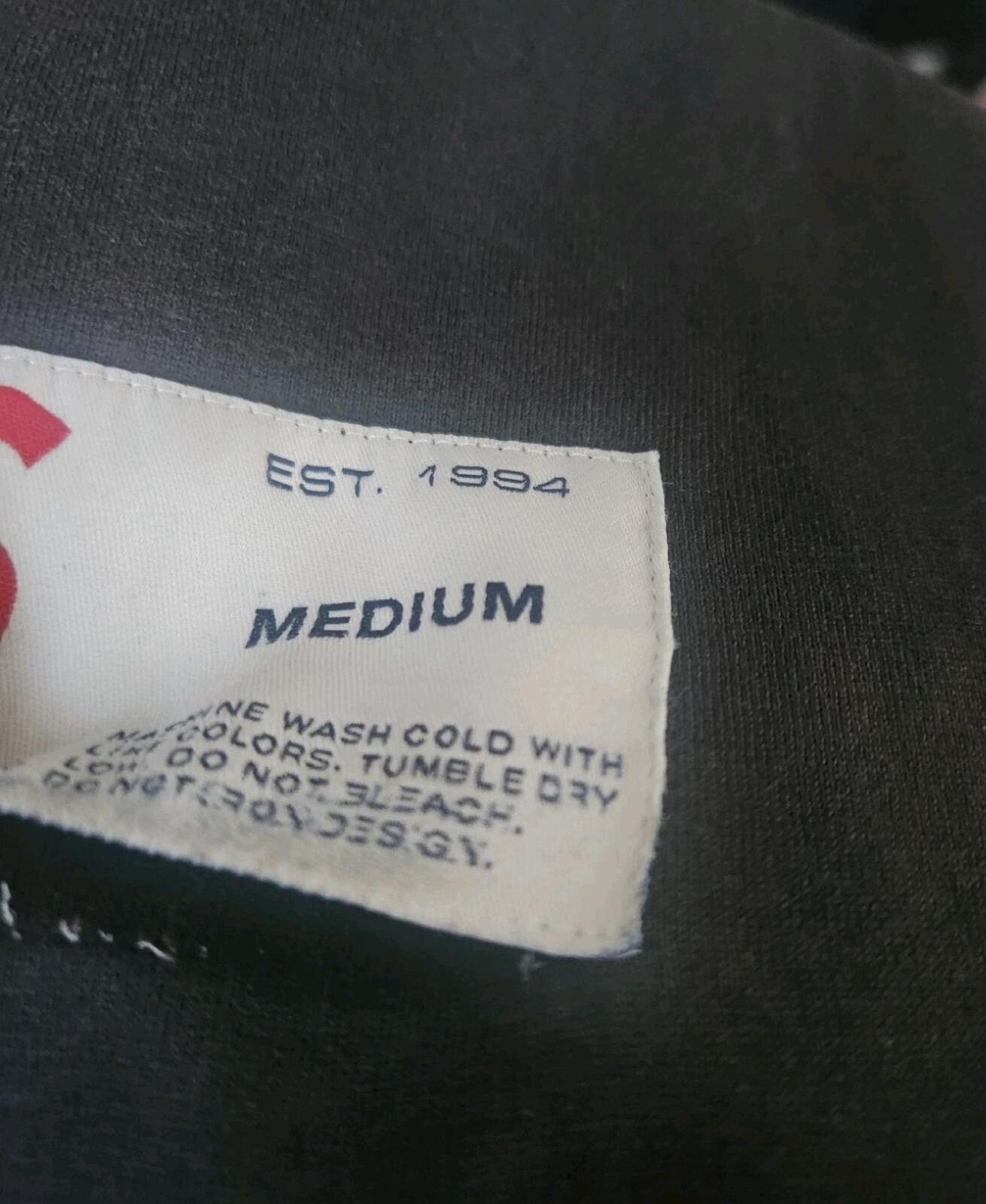 FW15 Supreme Stadium Ringer Top Black Tee size M