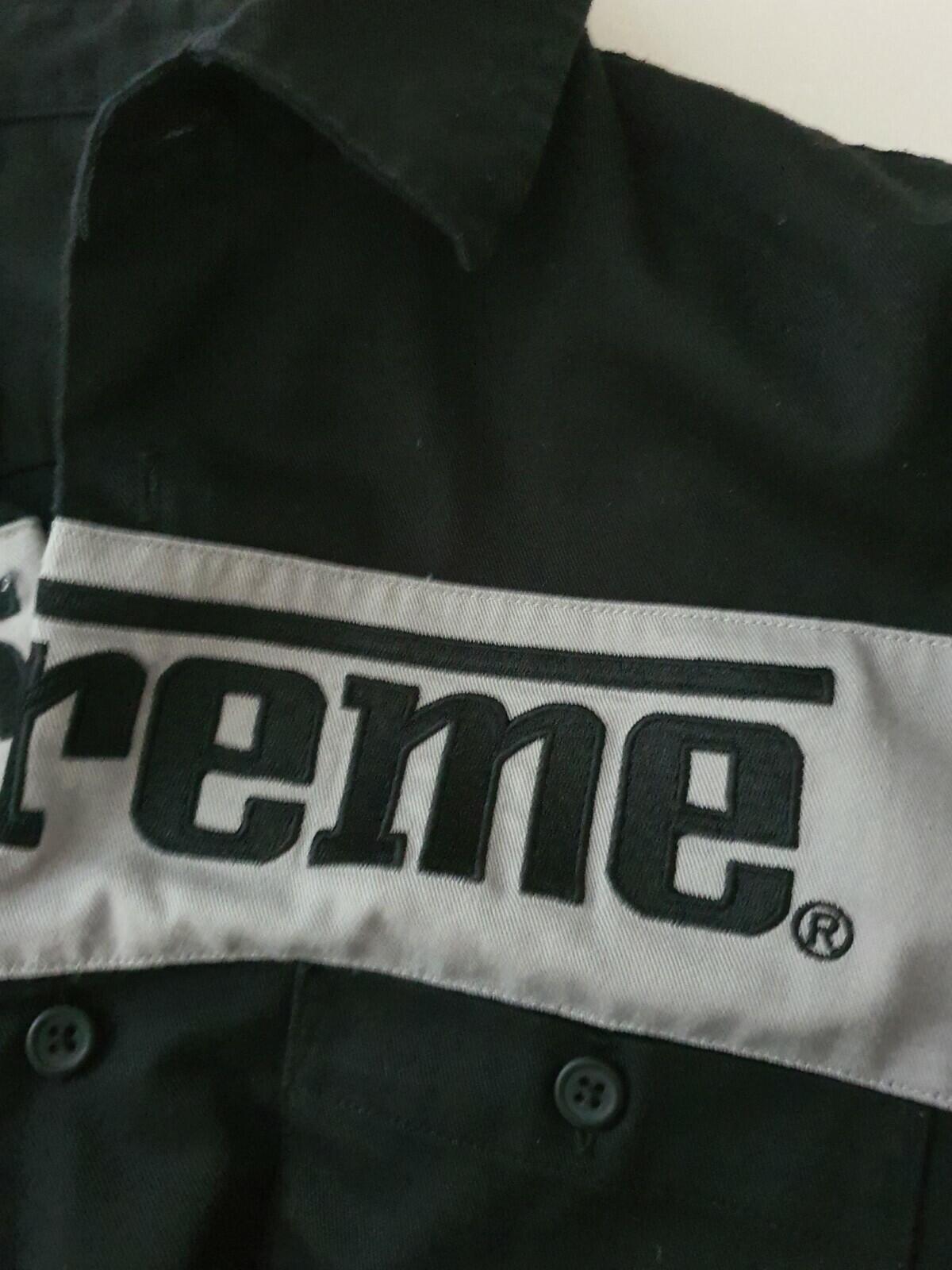 SS19 Supreme Racing Logo Work Shirt Black Size M