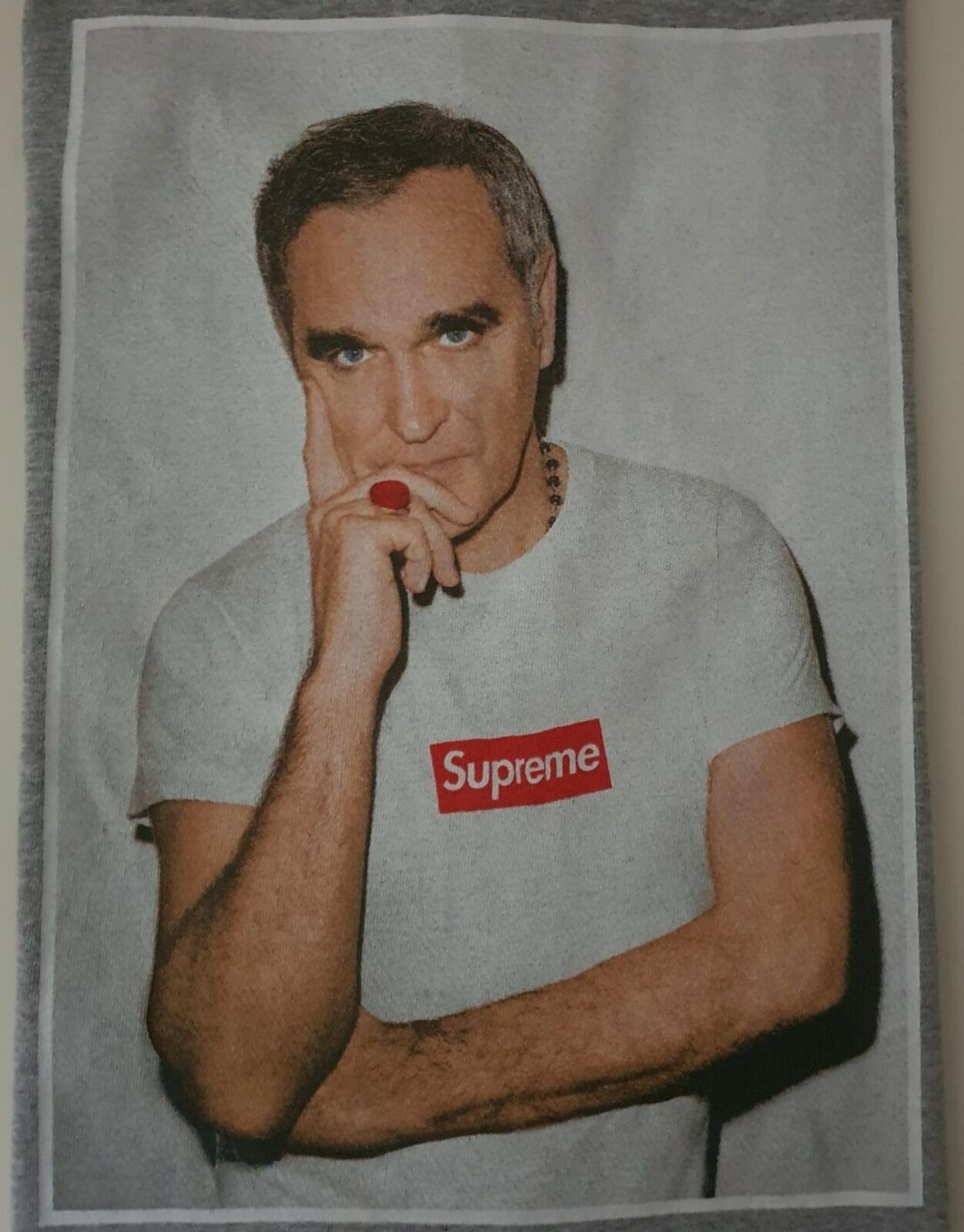 SS16 Supreme x Morrissey Photo Tee size M heather grey T-shirt
