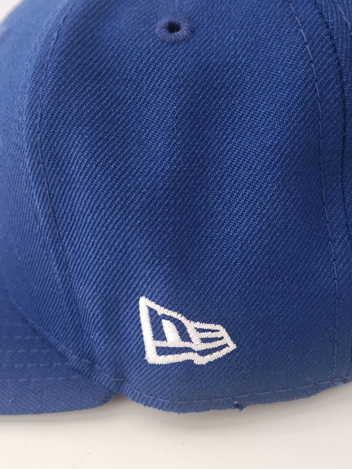 SS15 Supreme Kanji Logo New Era Size 7 3/8 Blue Wool Cap Vintage hat 2015