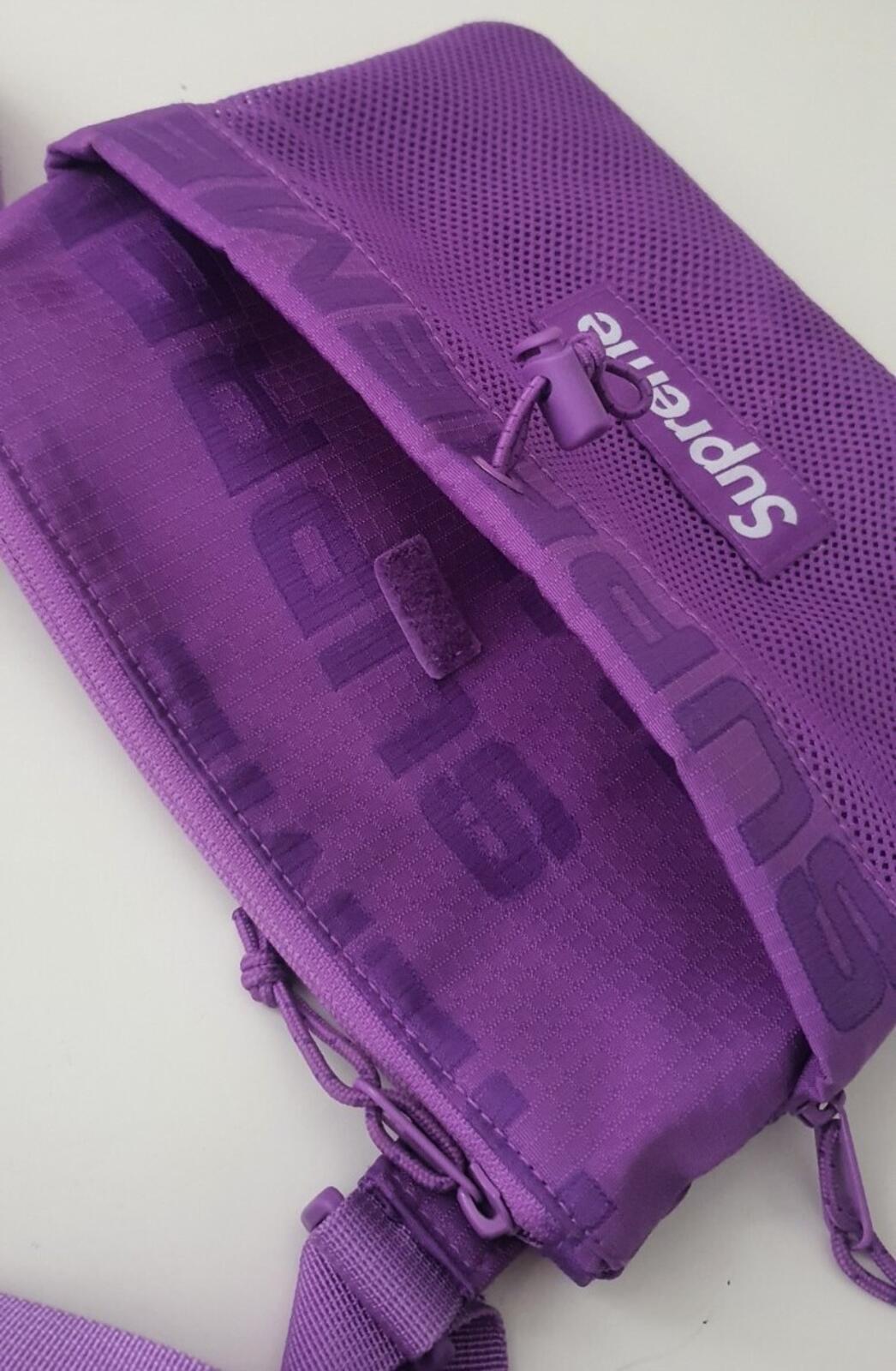 FW21 Supreme side bag Purple shoulder bum bag Water Resistant Violet