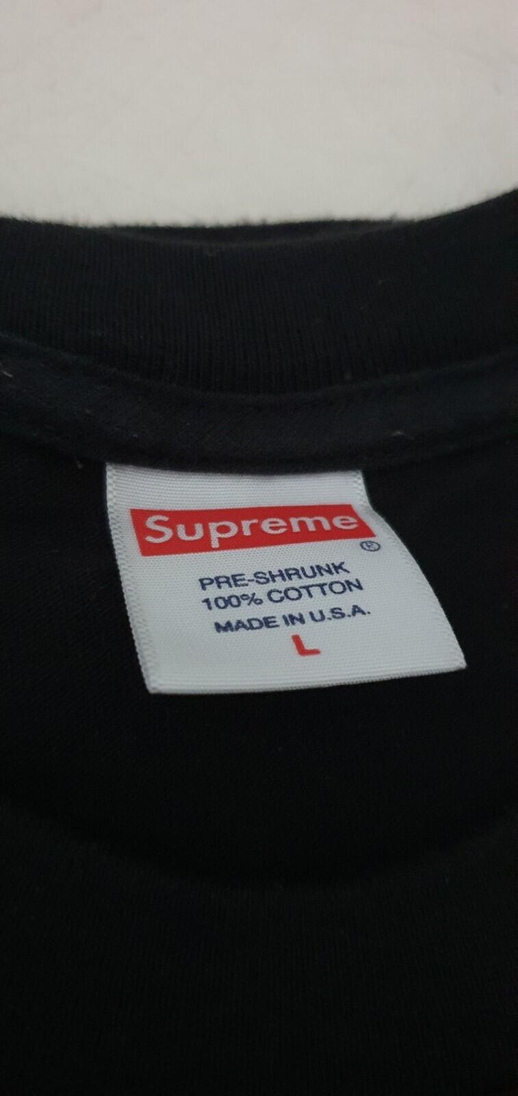 FW19 Supreme Eat me Tee schwarzes T-Shirt Größe L large cats Weihnachten frohes neues Jahr