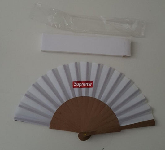 SS15 Supreme x Sasquatchfabrix folding fan white New Accessory