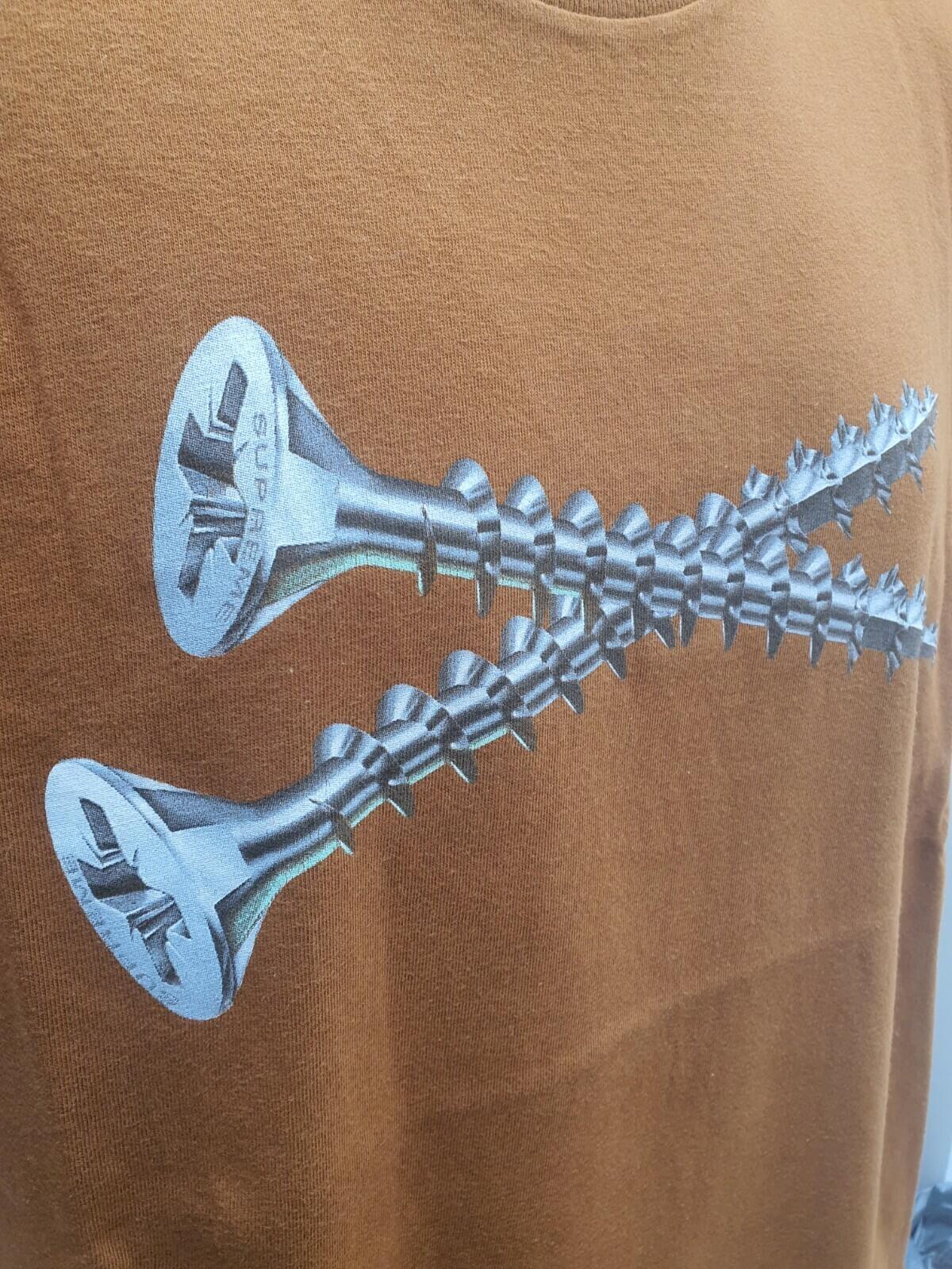 FW16 Supreme Screw brown Tee size M medium T-shirt