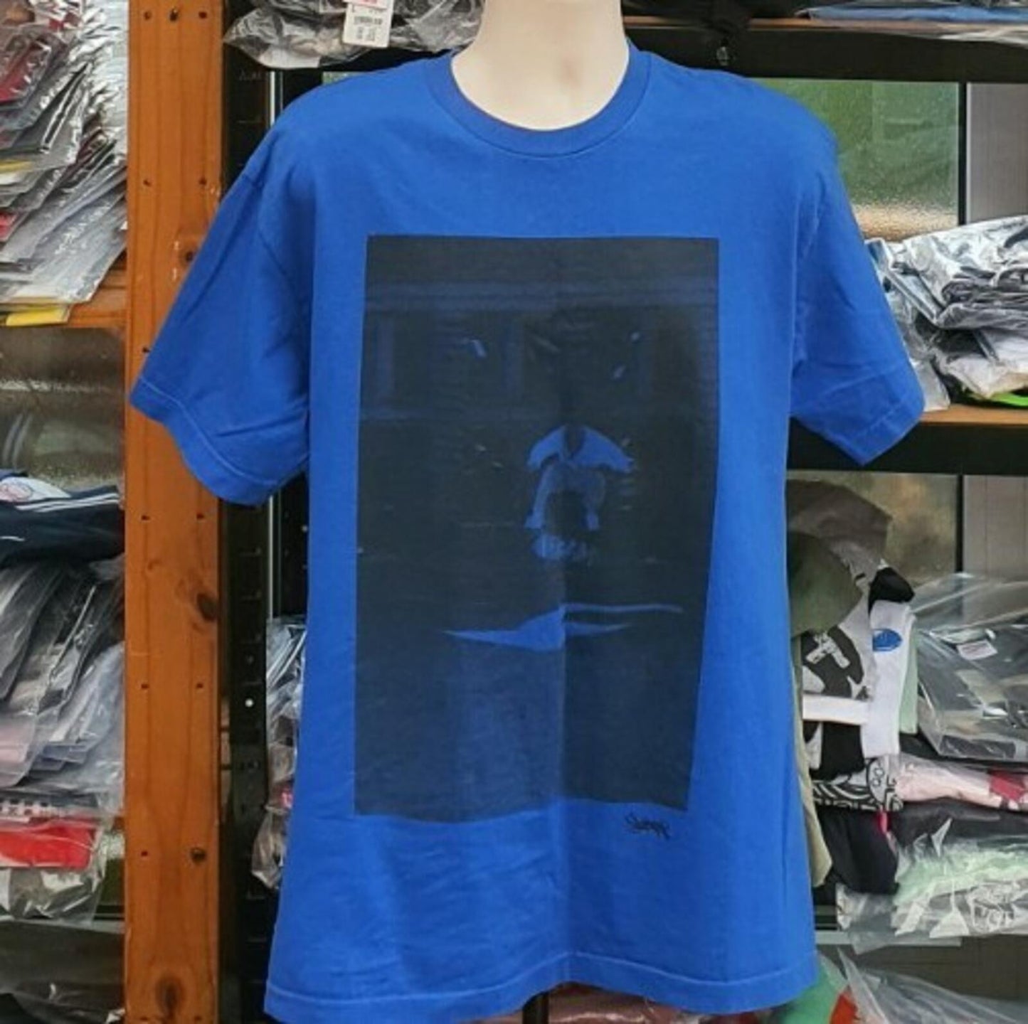FW09 Supreme x Ari Marcopoulos Lafayette Tee Blue Size L