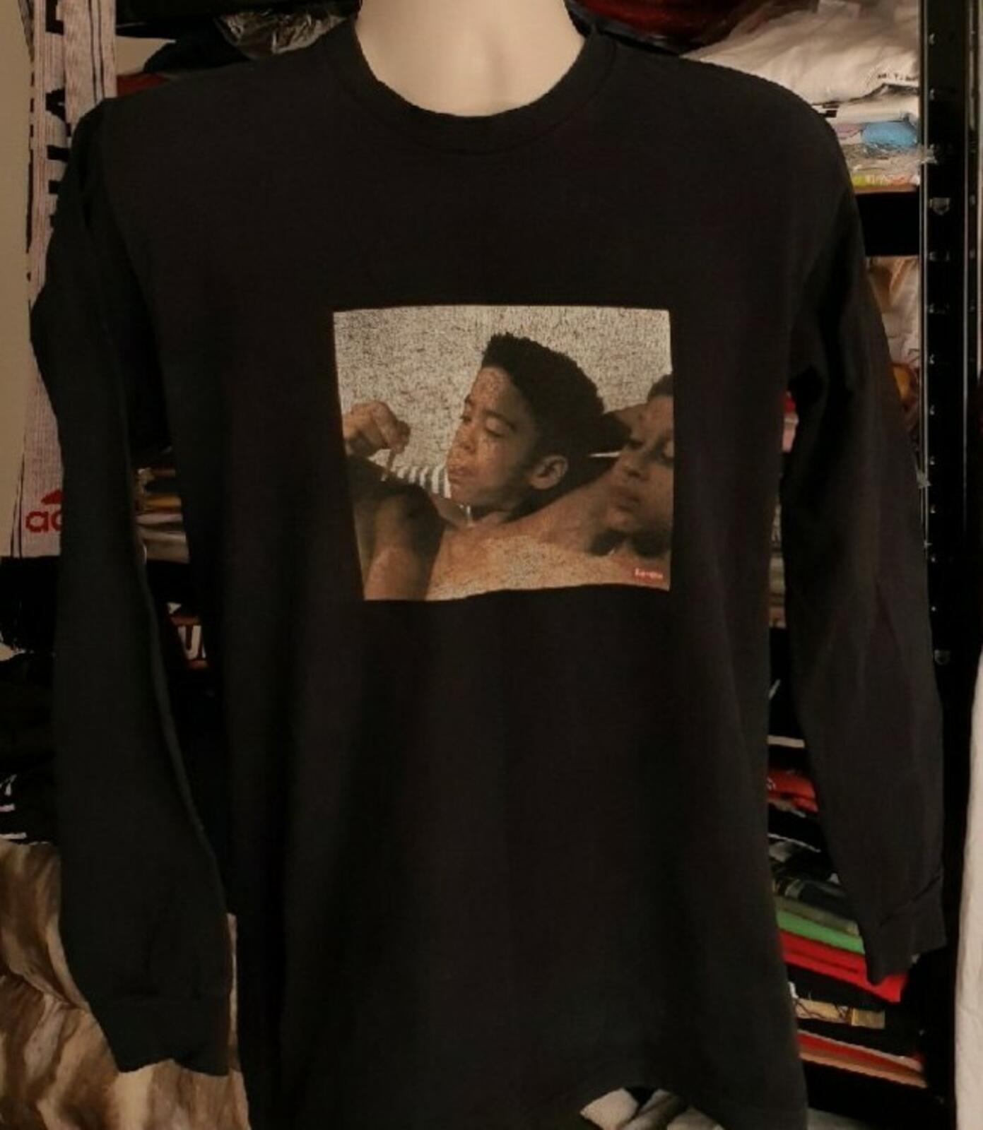 SS15 Supreme KIDS Blunt black L/S Tee T-shirt Jesus Christ