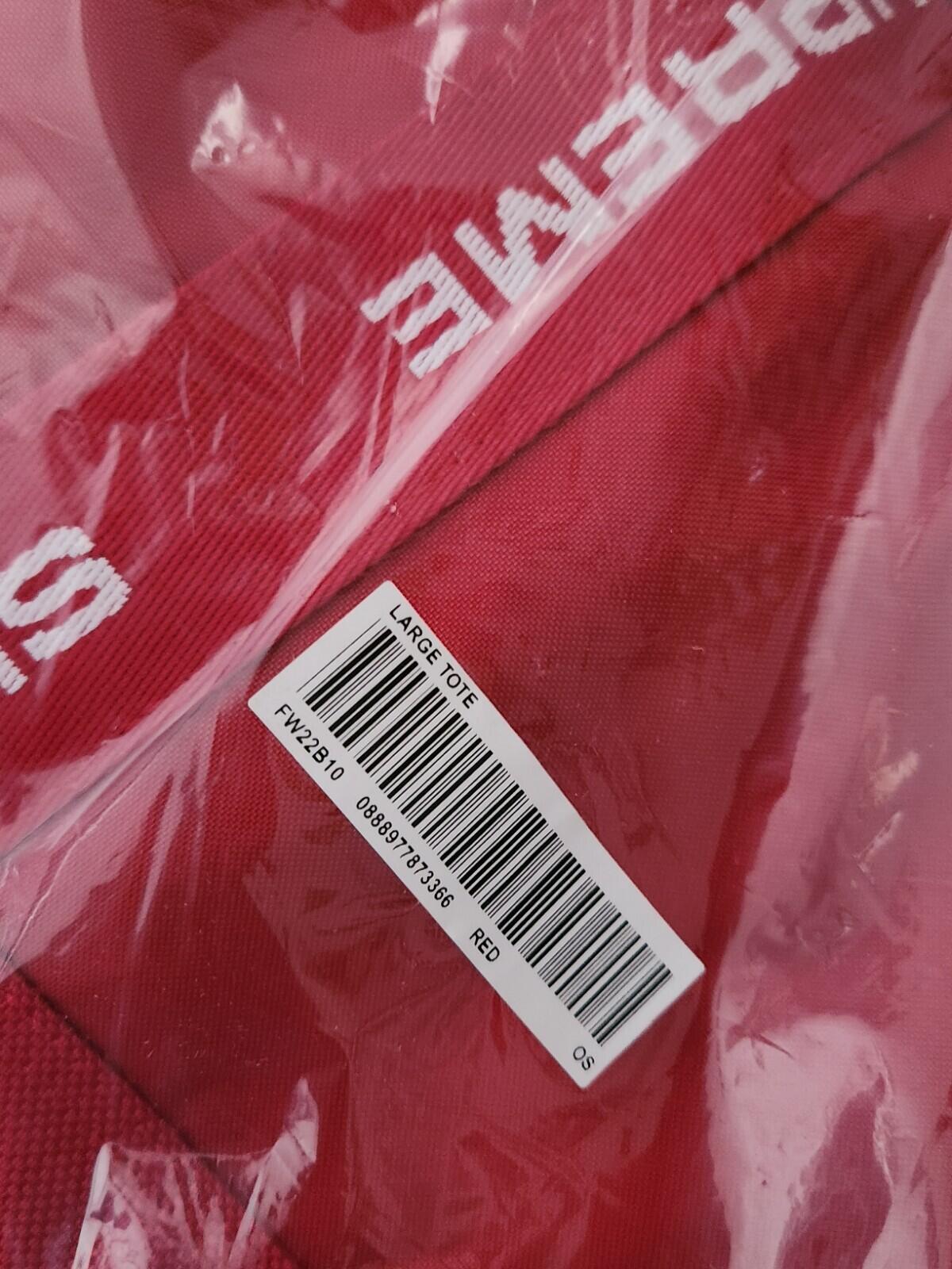 FW22 Supreme Large Haul Tote Red Shopping Bag Duffle New Water Resistant