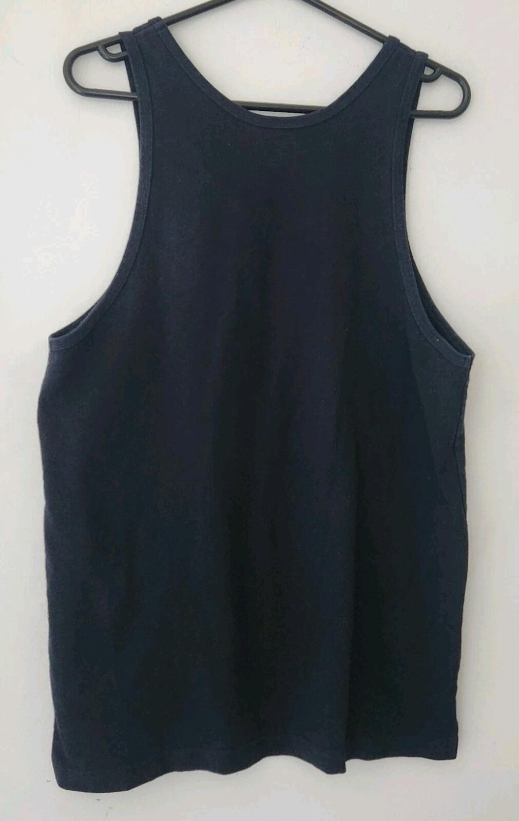SS18 Supreme Splatter Tank Top Navy Size M Medium Sleeveless Tee T-shirt