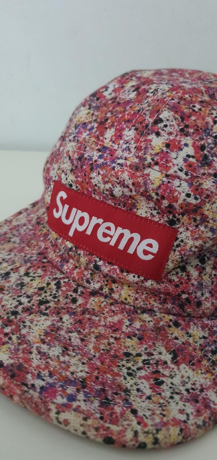 SS13 Supreme x Liberty Art Fabrics Splatter Camp Cap Vintage Hut Box Logo Selten