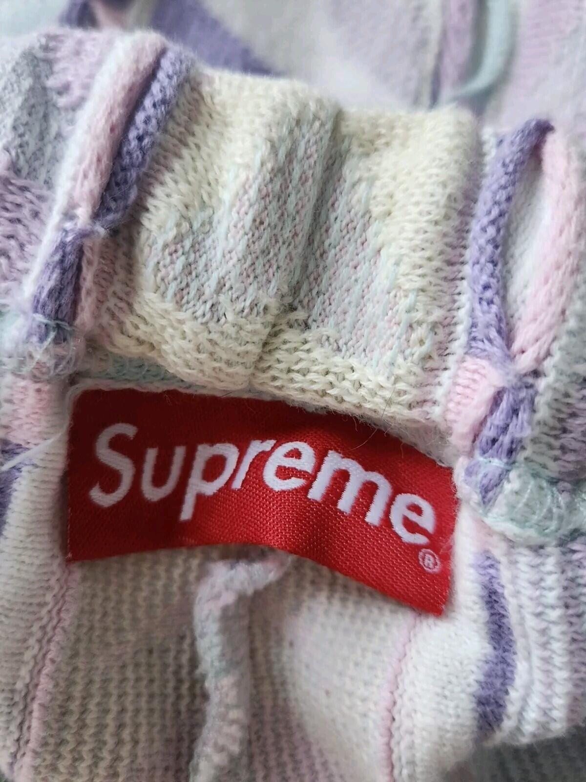SS22 Supreme Abstract Textured Knit Short size L large Pale Blue shorts