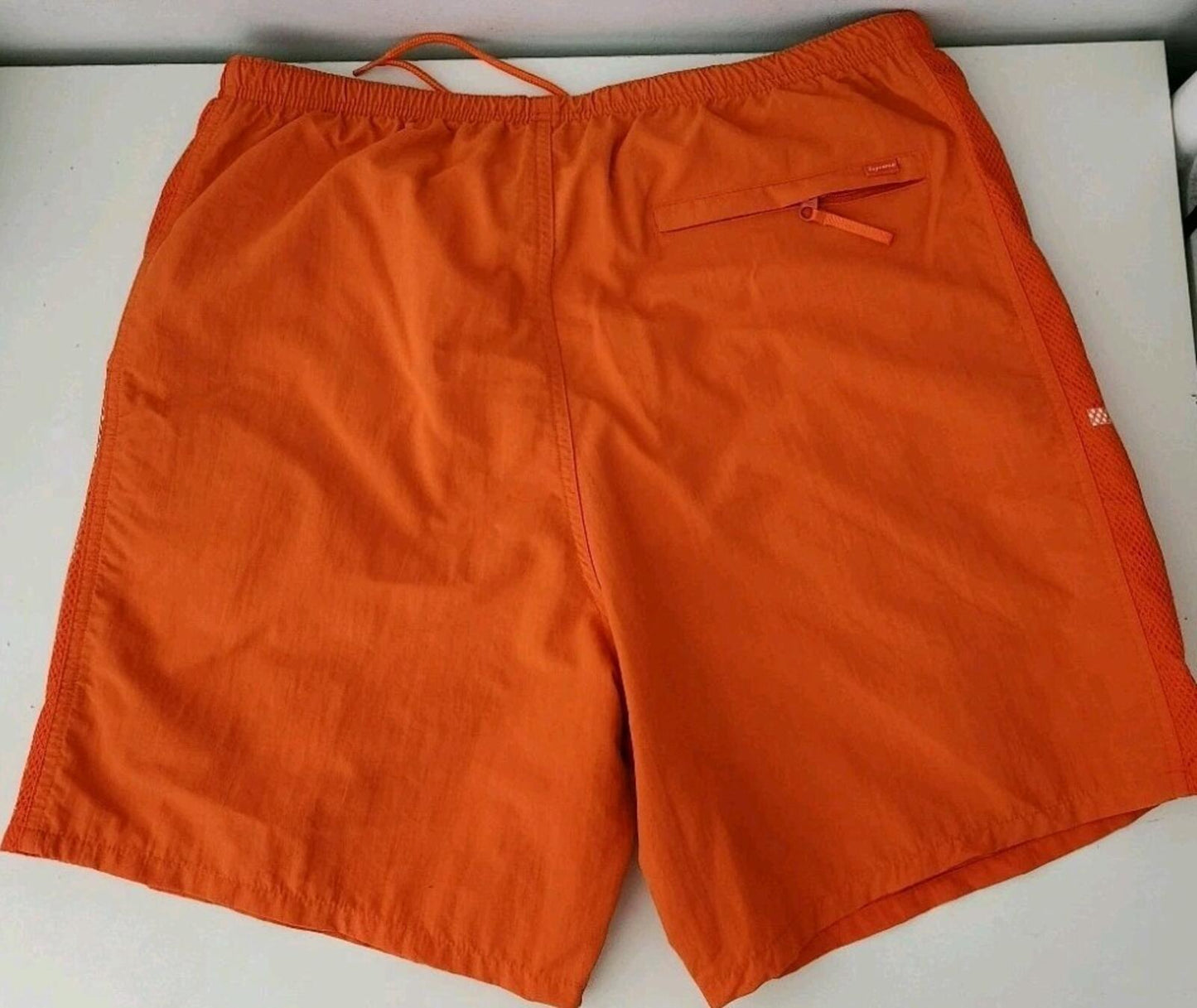 SS20 Supreme Mesh Panel Water Short Orange Swim Size L
