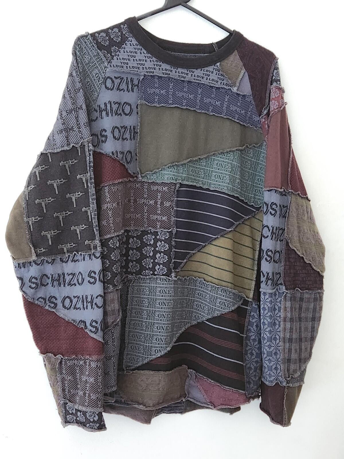 SS23 Supreme Patchwork Jacquard L/S sleeve L Large Jumper Crewneck XL