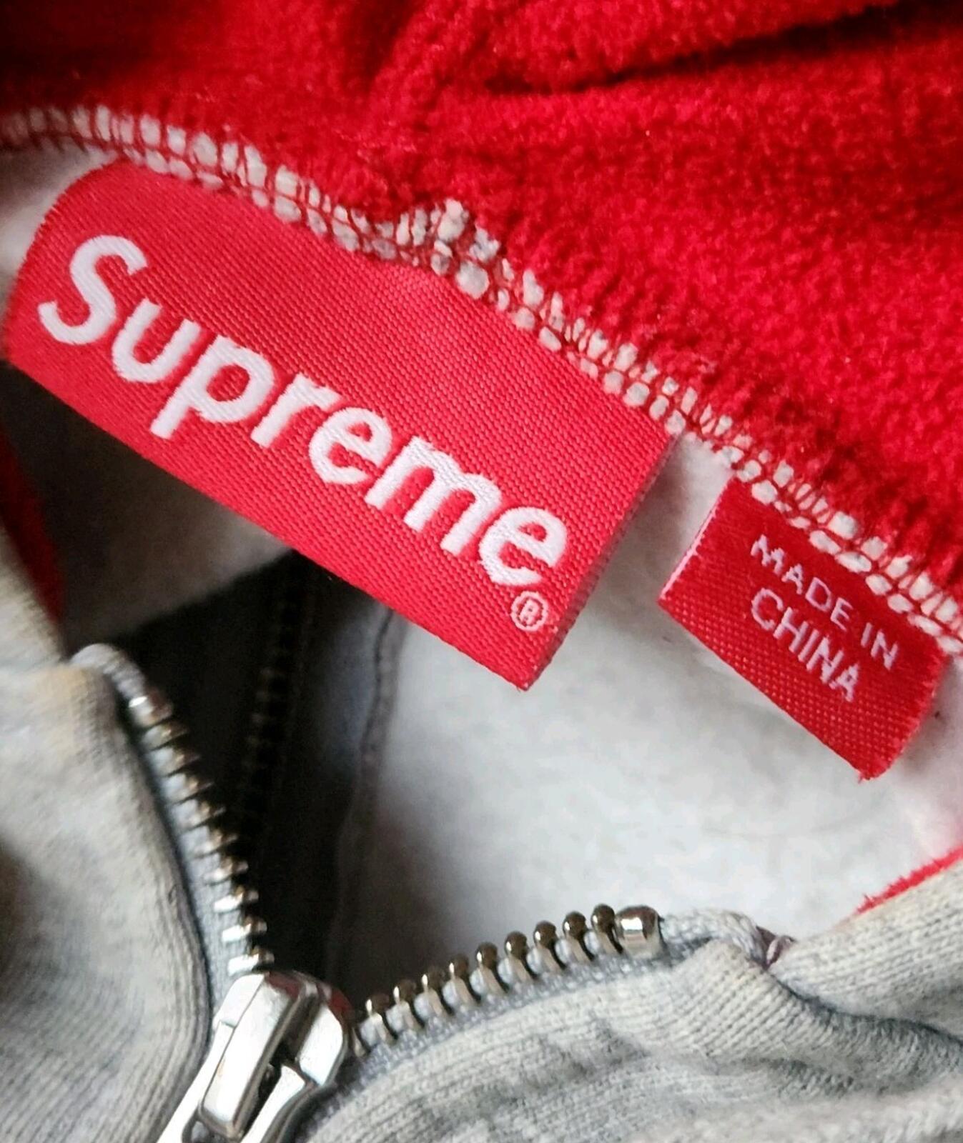 FW22 Supreme Double Hood Facemask Zip Up hooded sweatshirt Size XL hoodie Grey