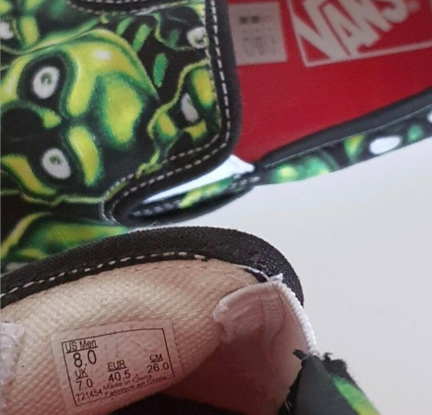 SS18 Supreme x Vans Skull Pile Slip-On Pro US 8 UK 7 EU 40.5 Glow in the dark