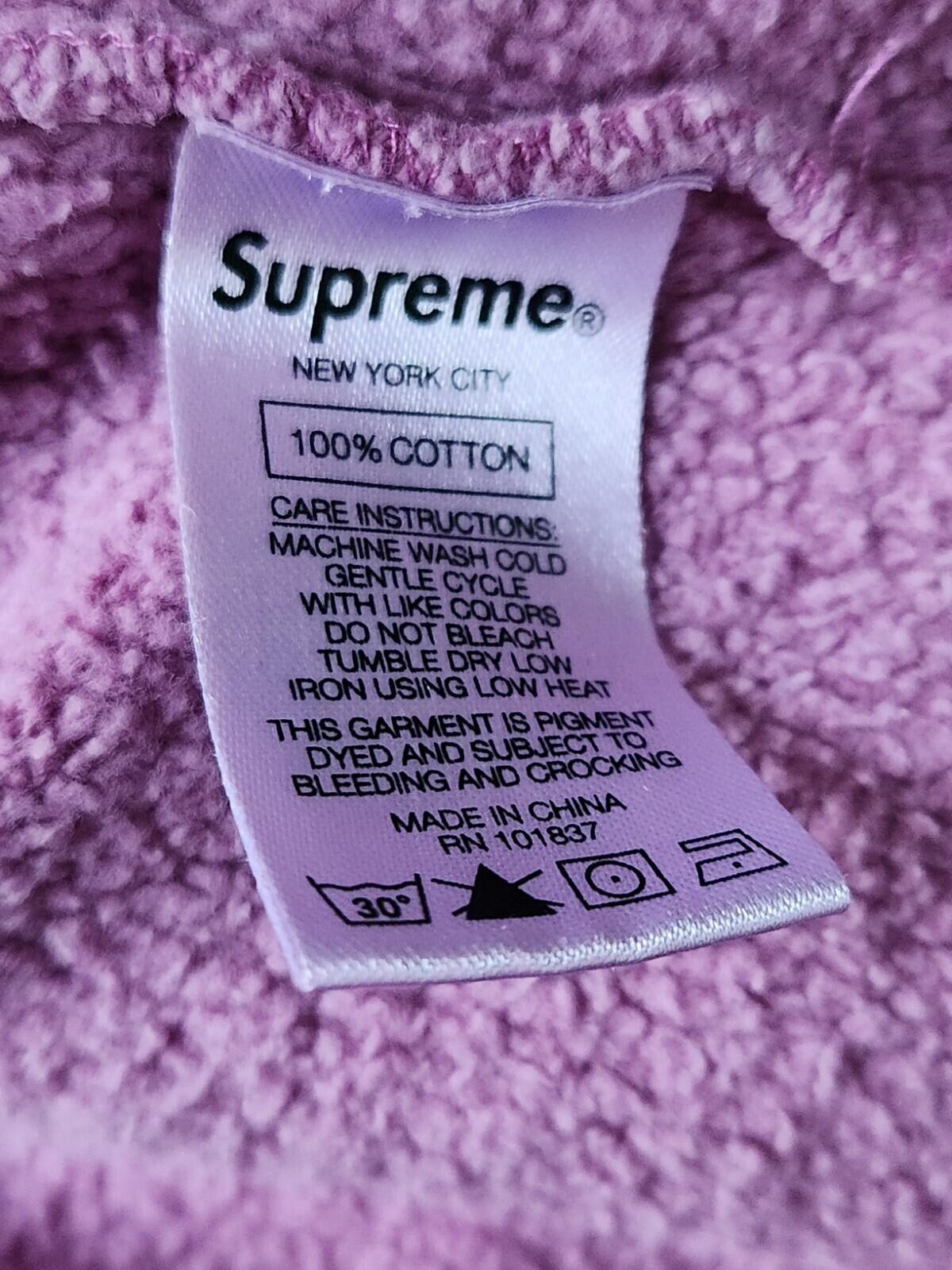 SS19 Supreme Overdyed Hooded Sweatshirt size L Large Magenta hoodie Pink