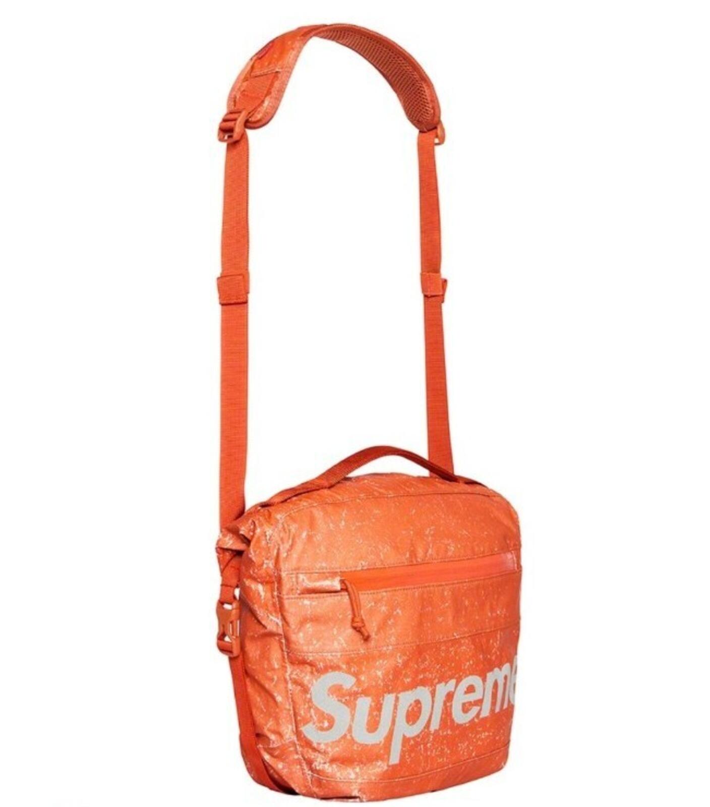 FW20 Supreme waterproof reflective speckled shoulder bag Orange New