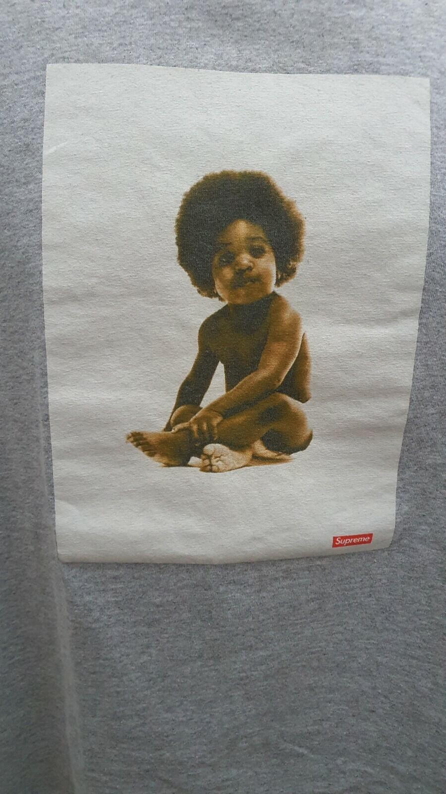 FW11 Supreme Bad Boy Records Biggie Tee Grey Size M