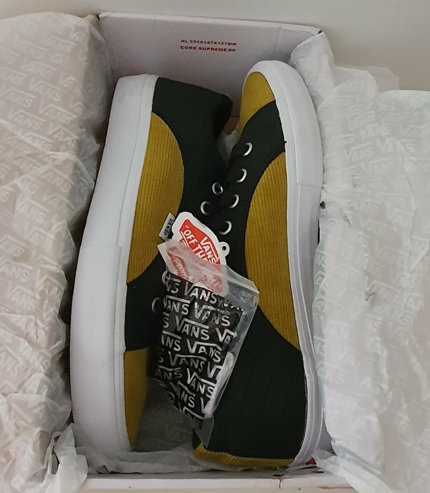 Supreme Vans Lampin Pro Croc Corduroy black / mustard trainers US 12 UK 11 EU 46