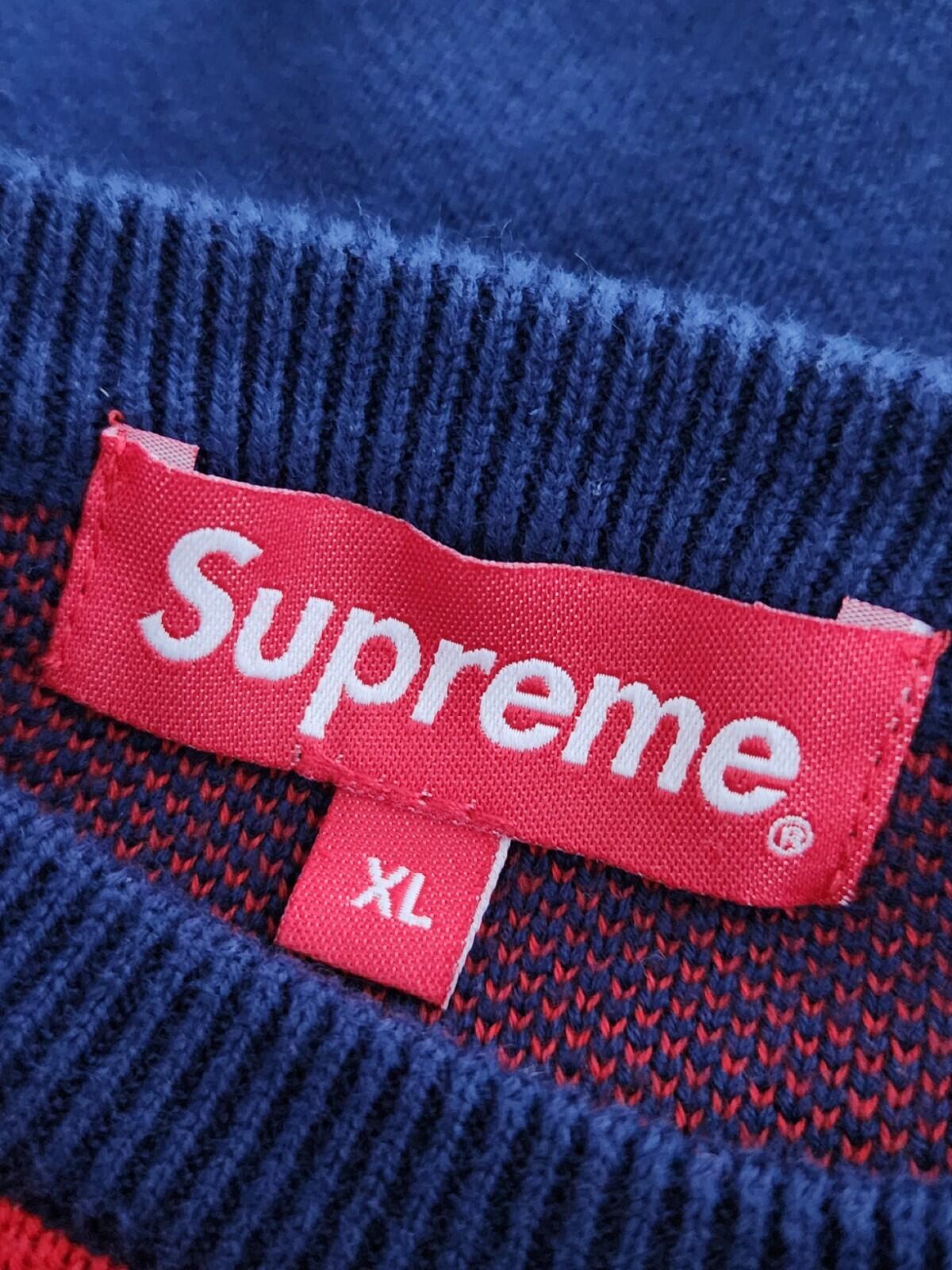 FW18 Supreme Repeat Logo sweater size XL navy jumper