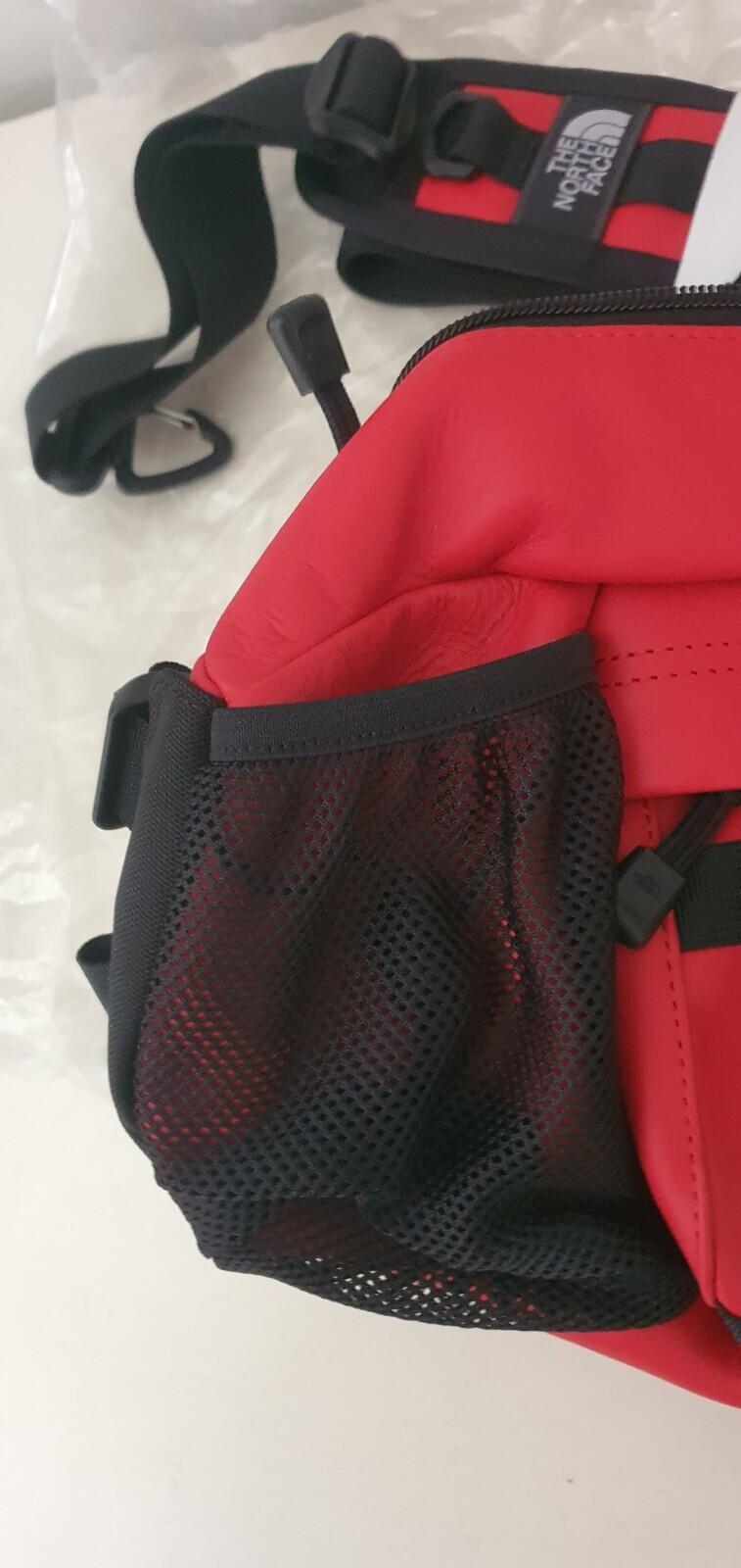 FW18 Supreme The North Face Leather Mountain Waist Bag Red shoulder Ultra Rare