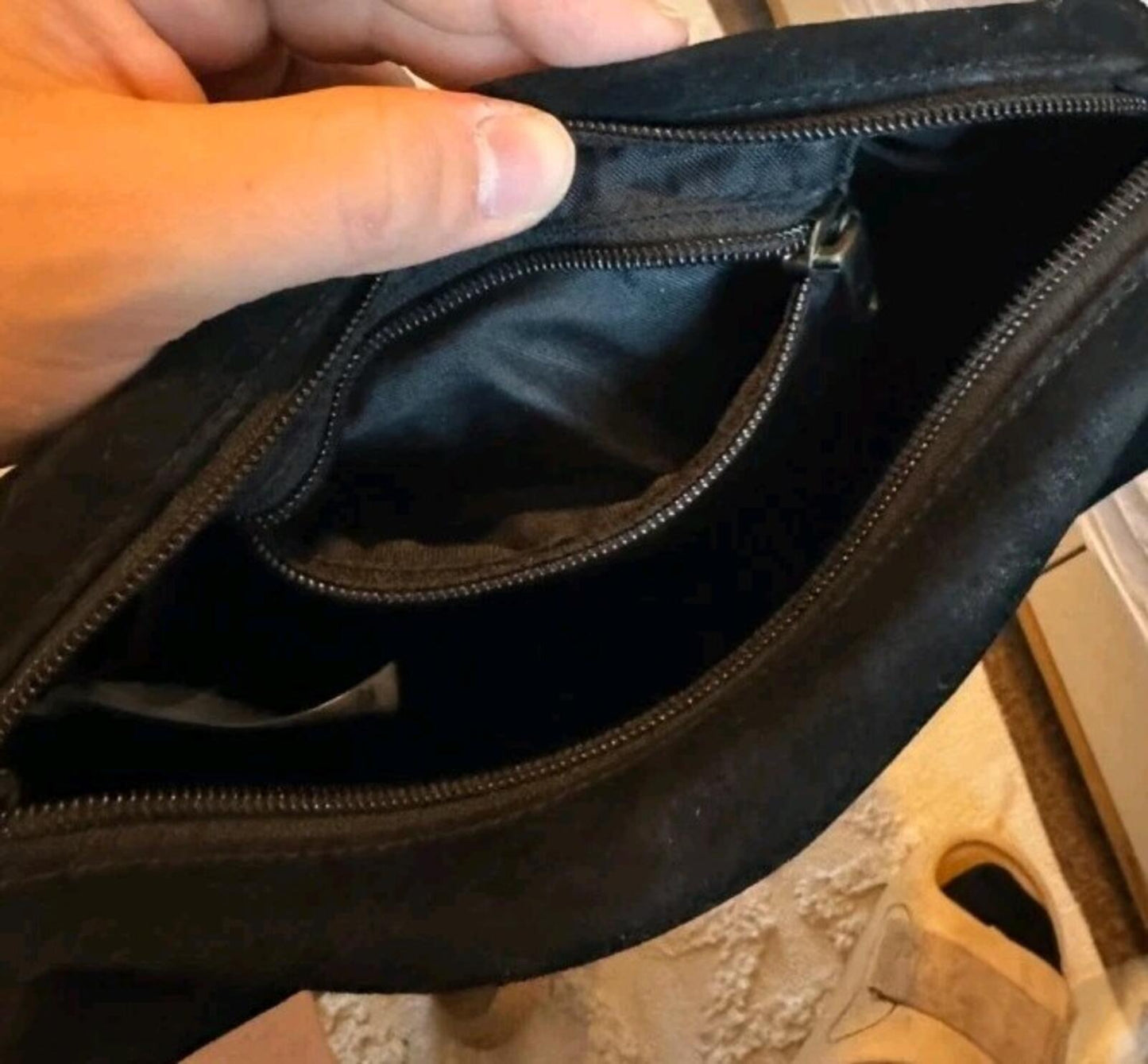 FW23 Supreme x The North Face Suede Shoulder Bag Black