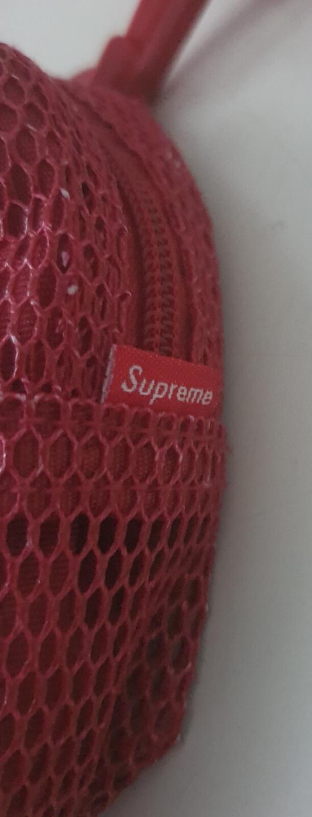 SS20 Supreme kleine Umhängetasche rot Cordura-Gewebe Mesh 3M reflektierender Text