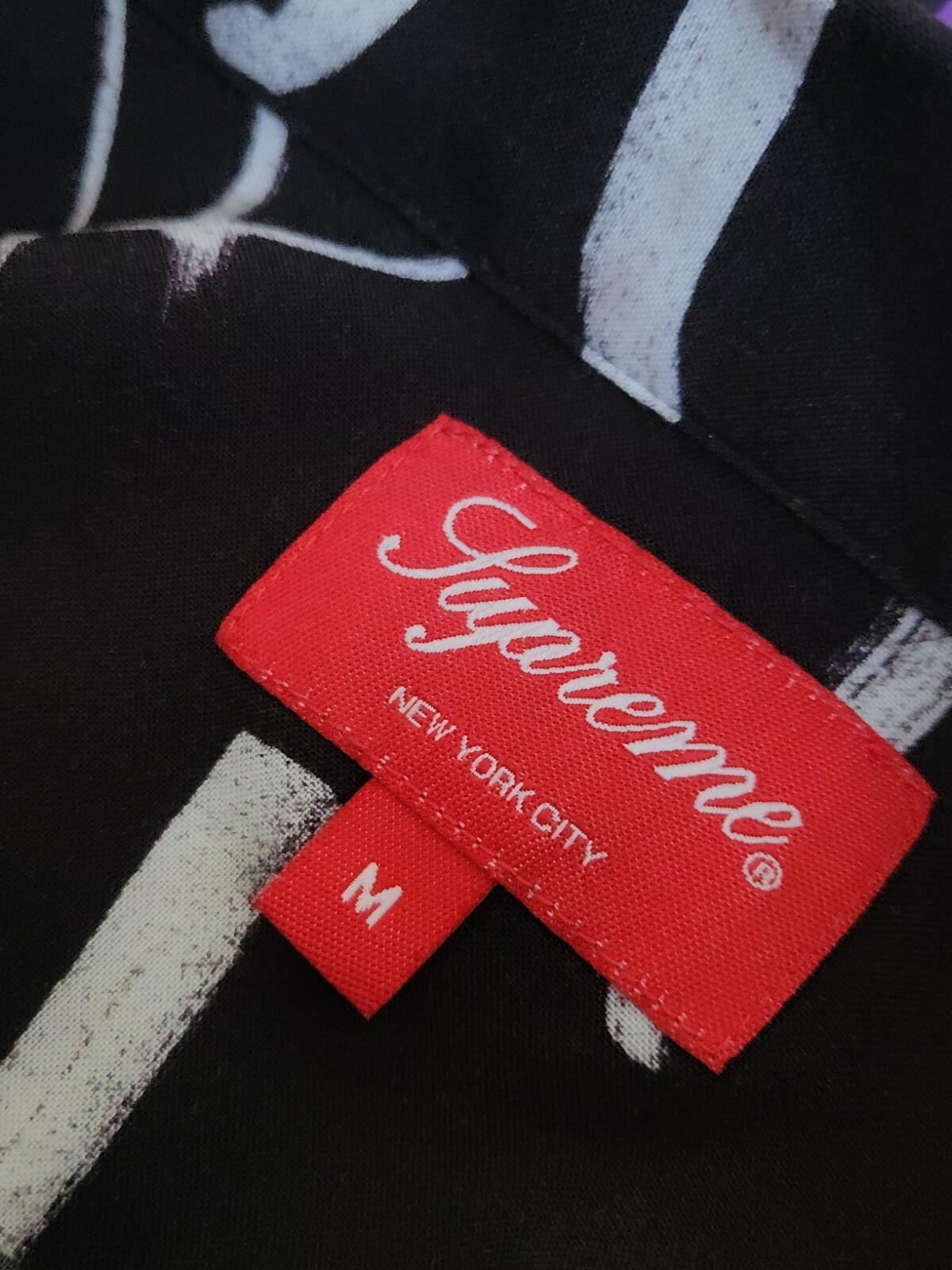 HW20 Supreme Black Arc Rayon S/S Hemd Schwarz Größe M Artwork von Scratch Perry