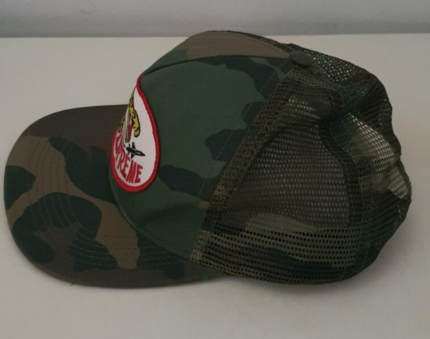 FW12 Supreme Sidewinder 5-panel Mesh Hat Woodland Camo Snake