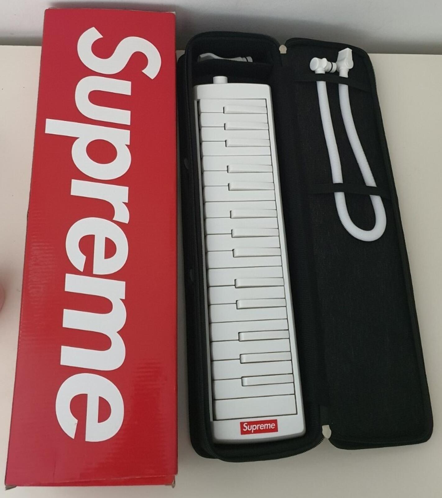 FW18 Supreme Hohner harmonica small box logo musical instrument white