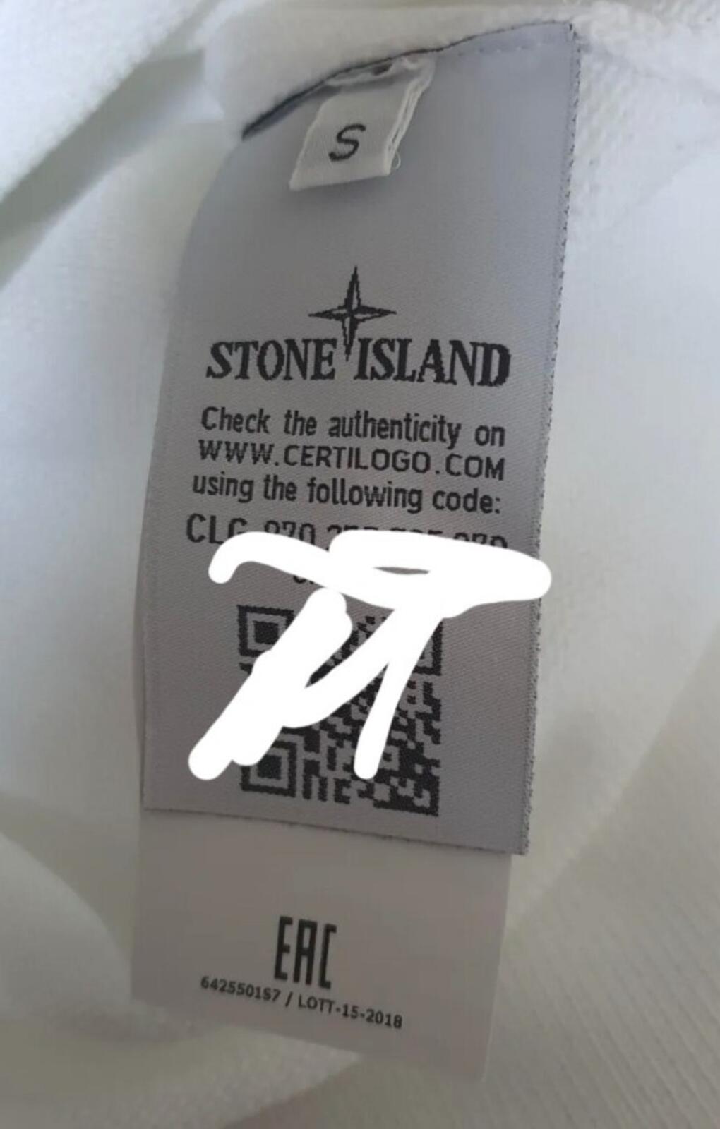 SS16 Supreme x Stone Island Jersey con logo reflectante Blanco Talla S