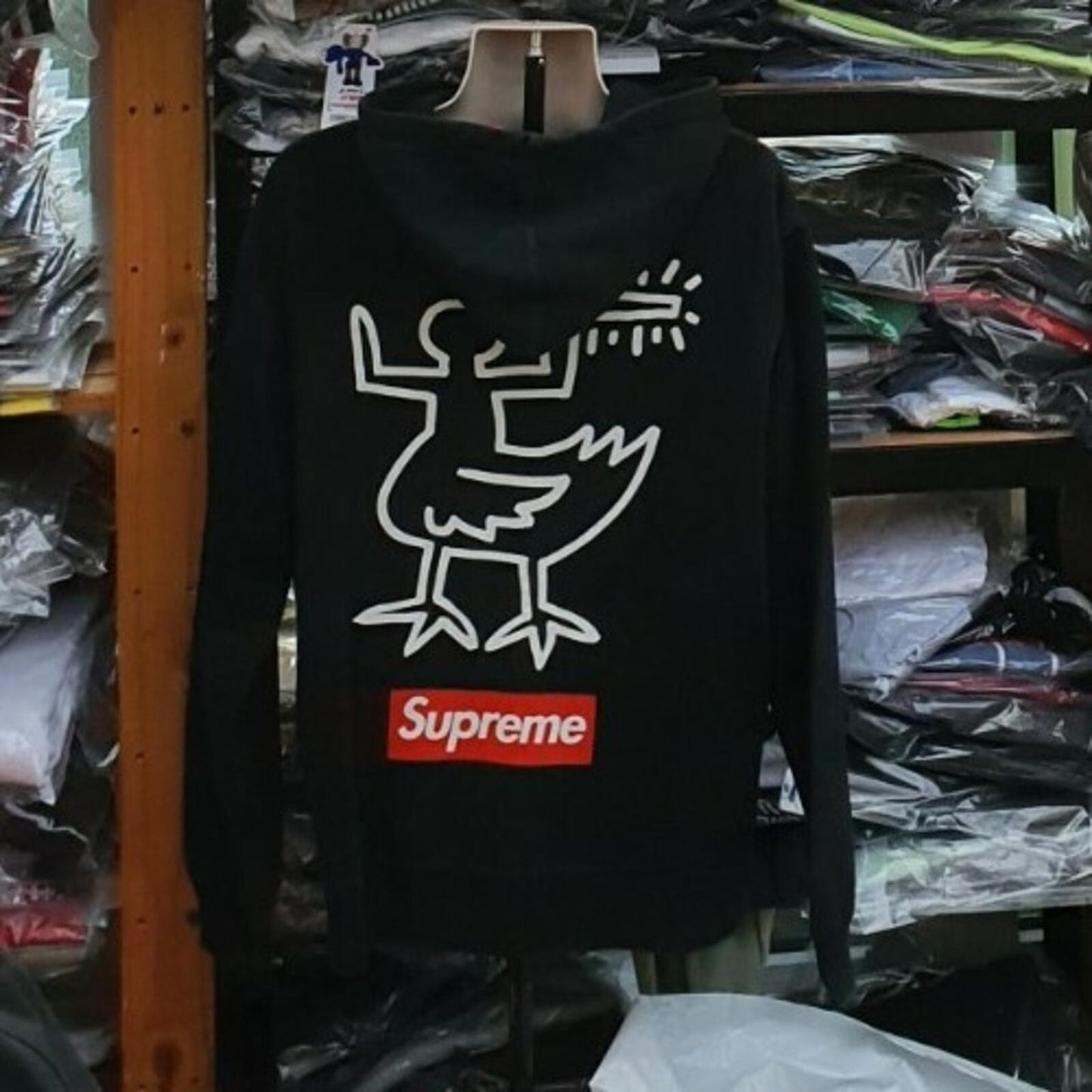 SS09 Supreme x Malcolm McLaren Keith Haring hooded sweatshirt vintage XL hoodie