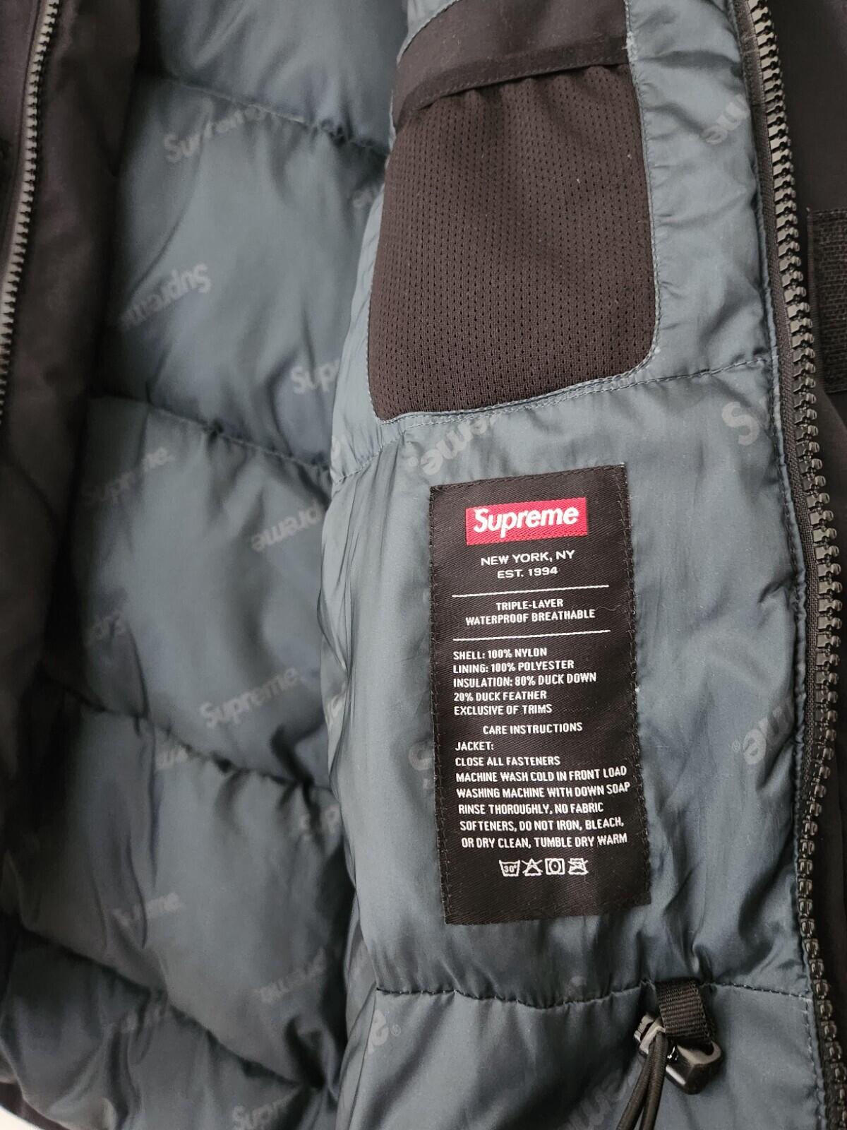 FW15 Supreme Uptown Down Parka Jacket Black Size S Waterproof Kanye West