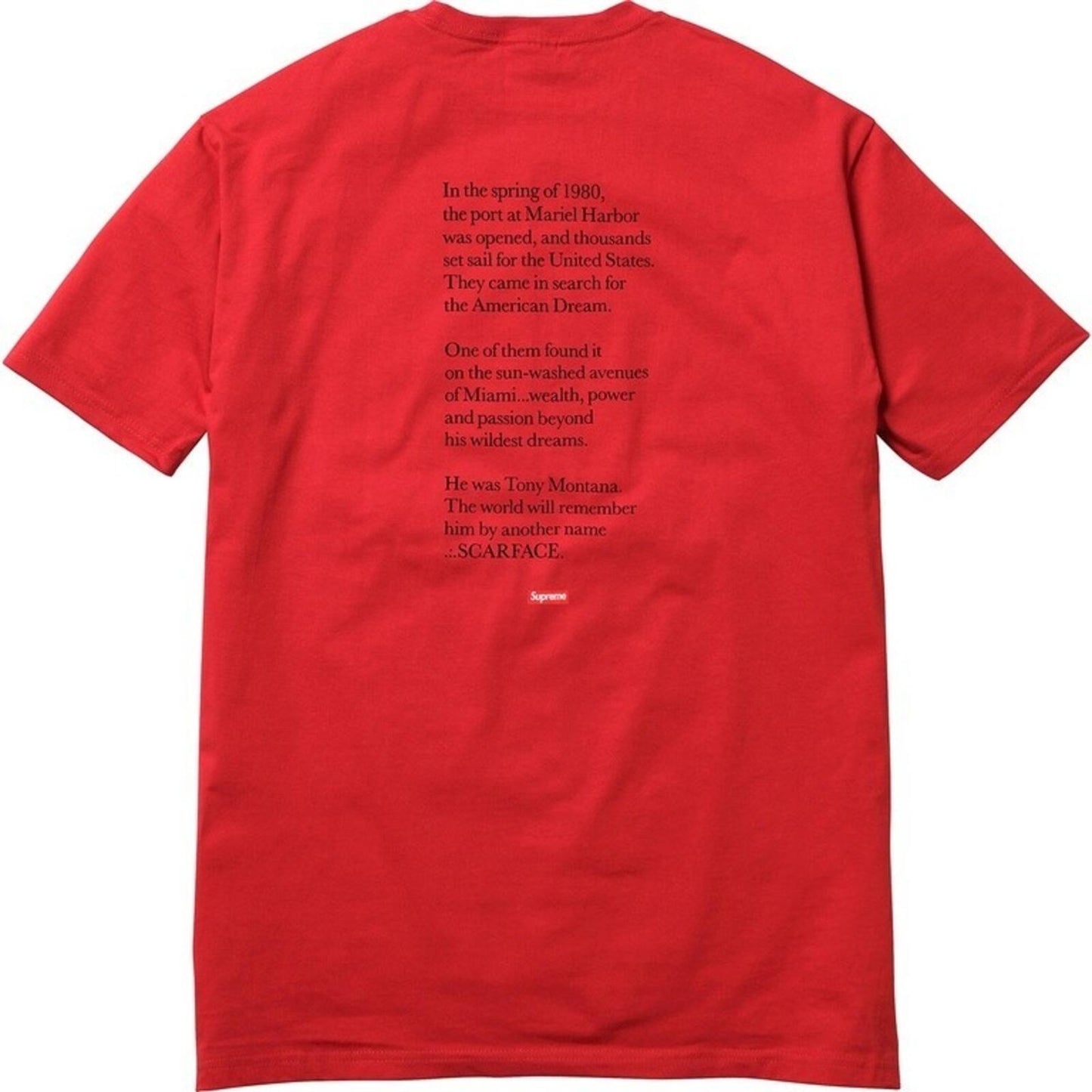FW17 Supreme x Scarface Split Tee Red Size L