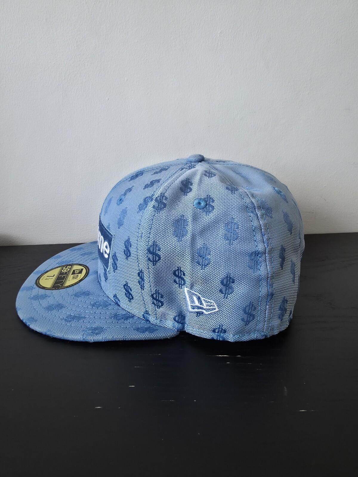 SS18 Supreme Monogram Box Logo New Era Light Blue Size 7 1/2 $ Dollar
