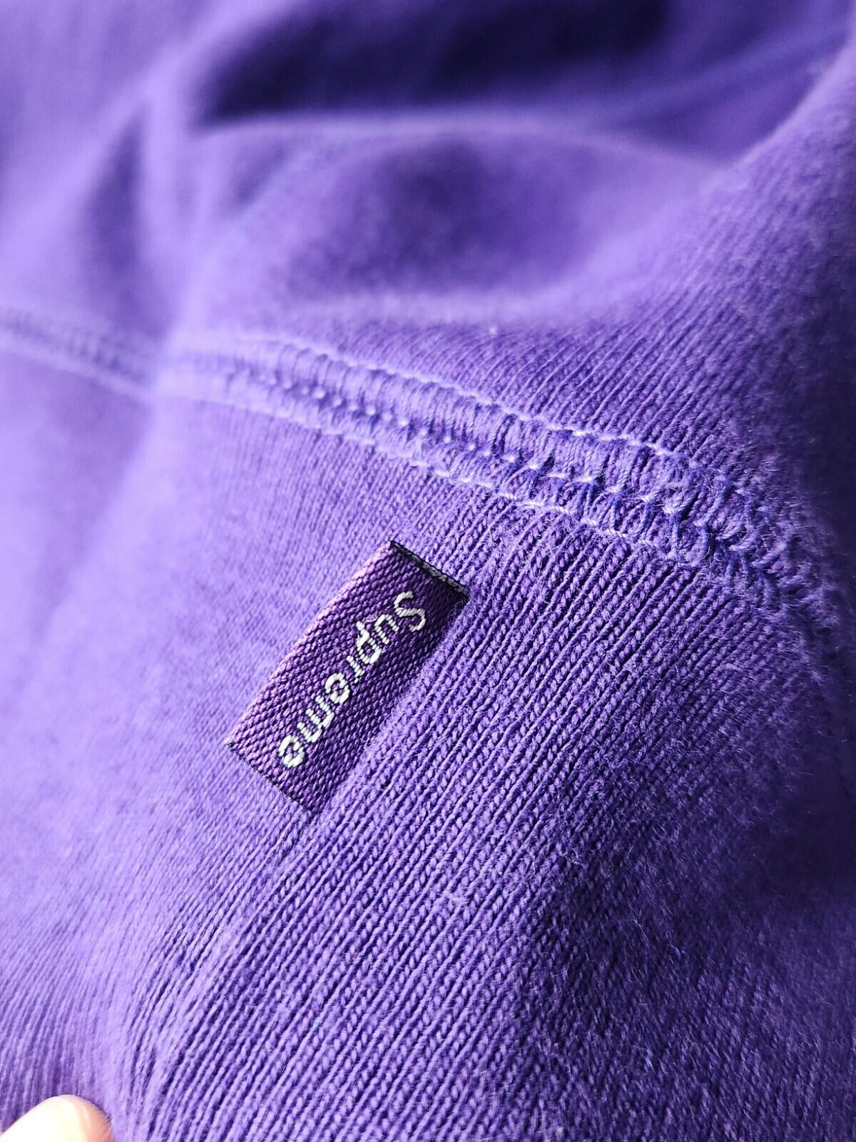 SS21 Supreme Swarovski Logo Hooded Sweatshirt Purple Size L