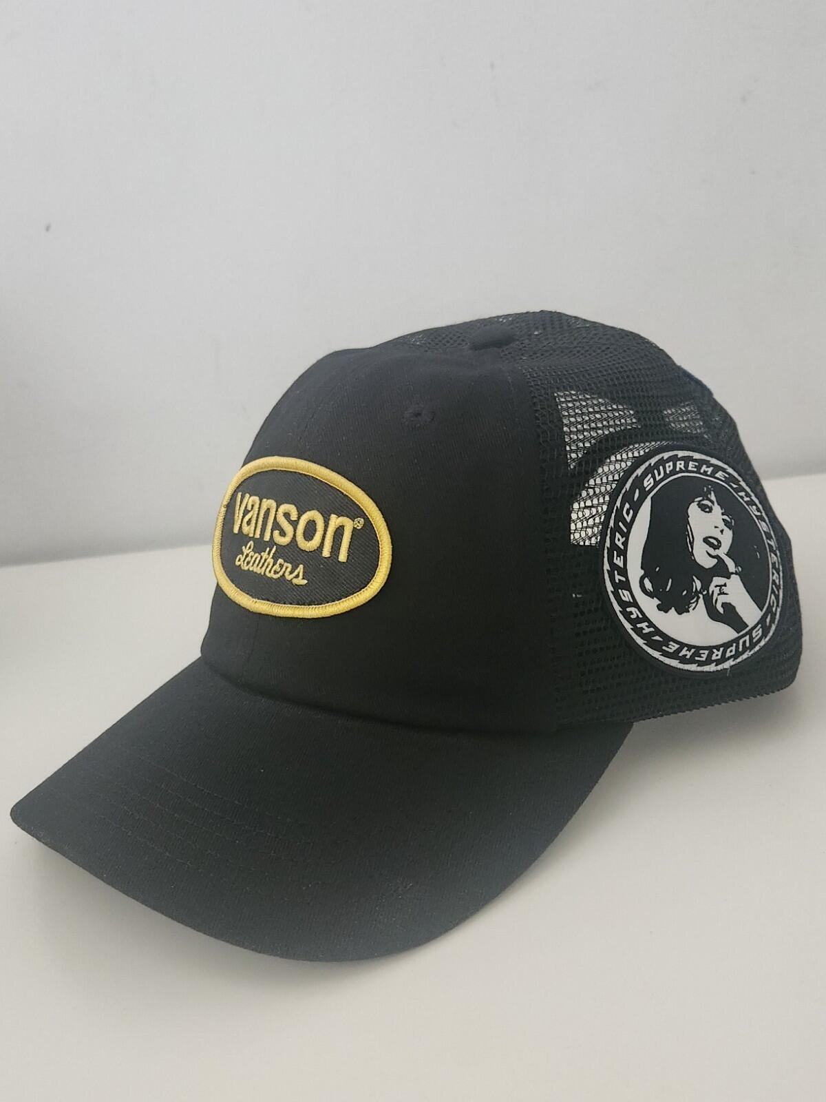 FW24 Supreme Hysteric Glamour Vanson Leathers Mesh Back 6-Panel Trucker Cap Hat