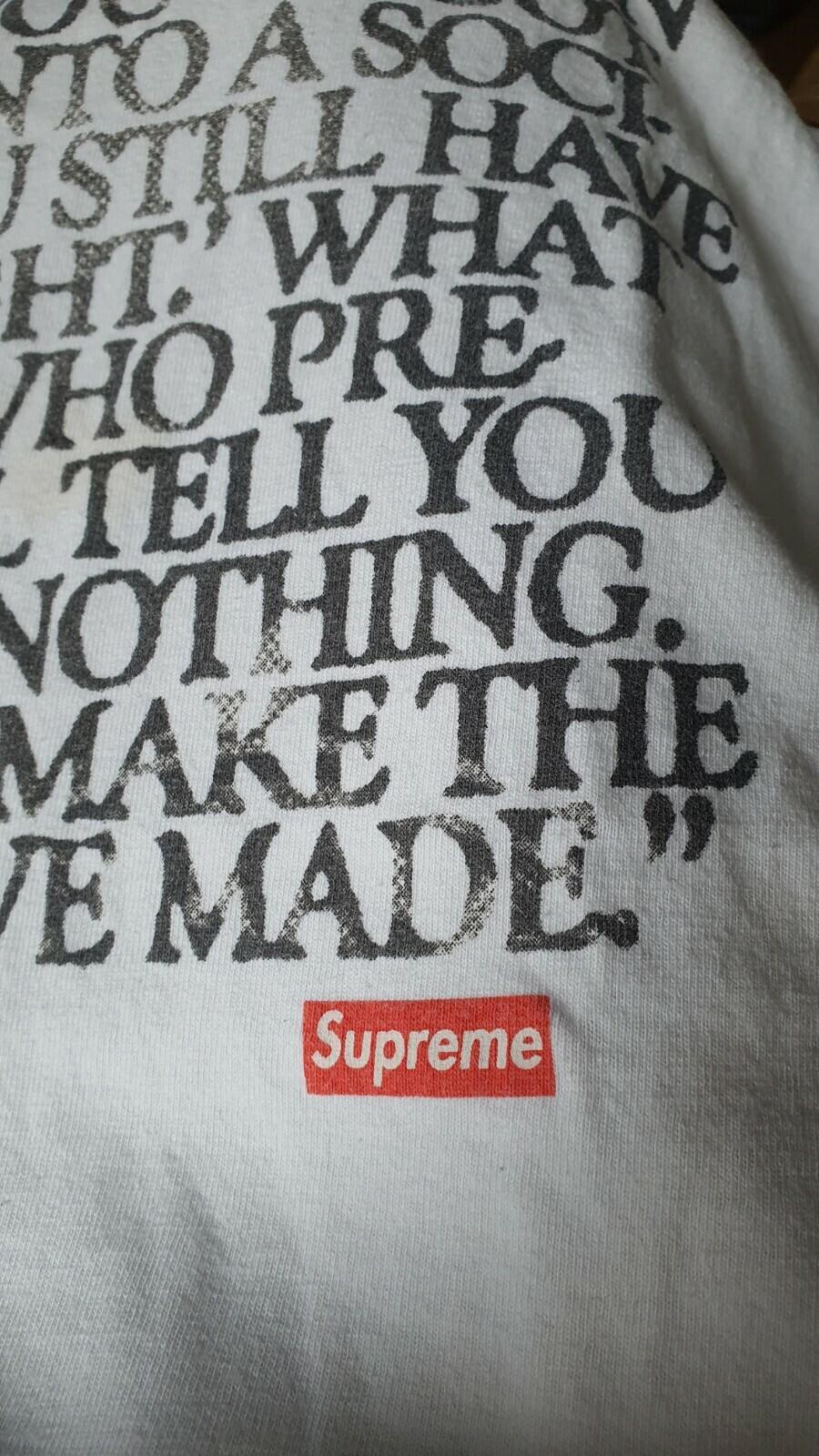 SS07 Supreme x Malcolm X Tee White Size M