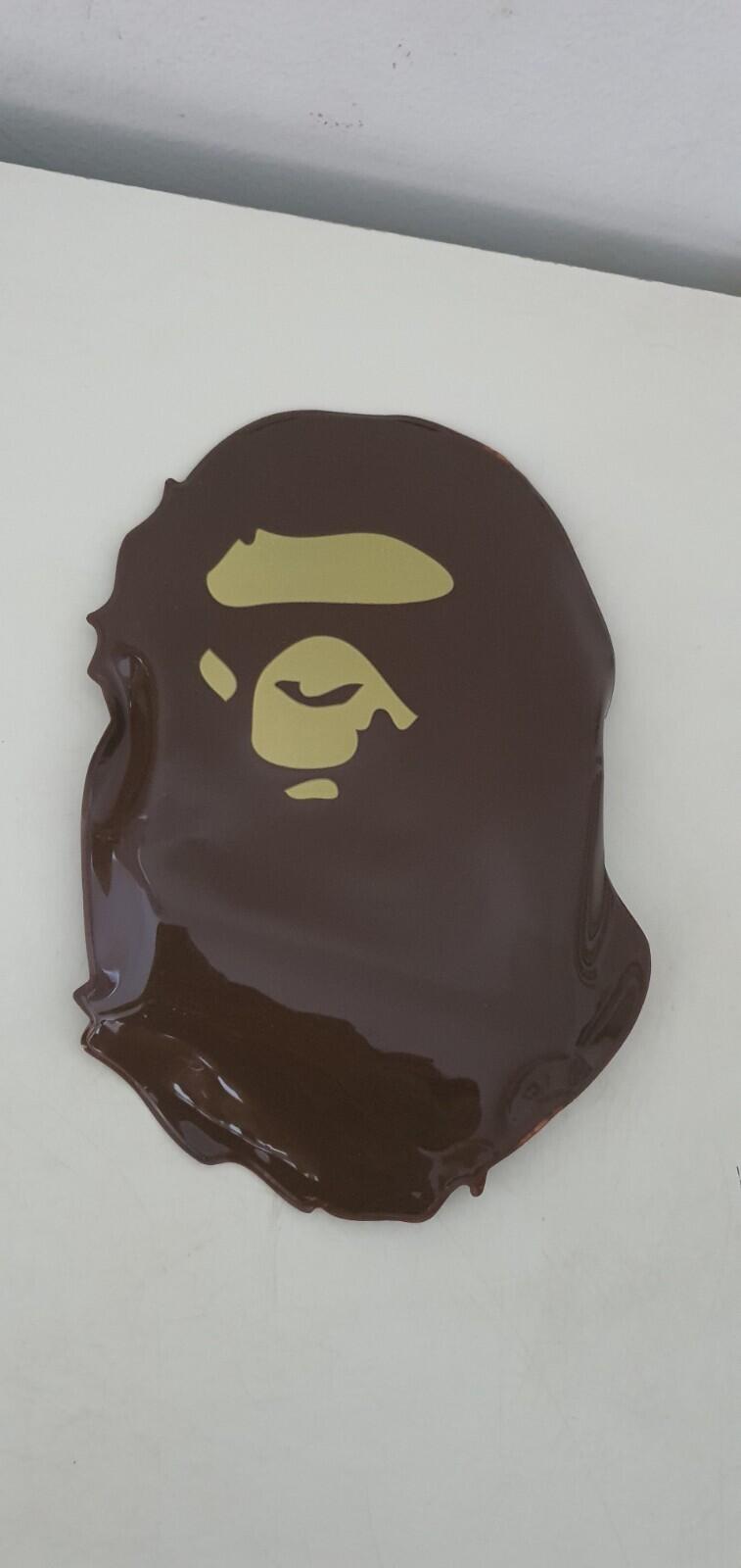 A BATHING APE Glow in the dark shark face mask RRP £49 white BAPE Accessory
